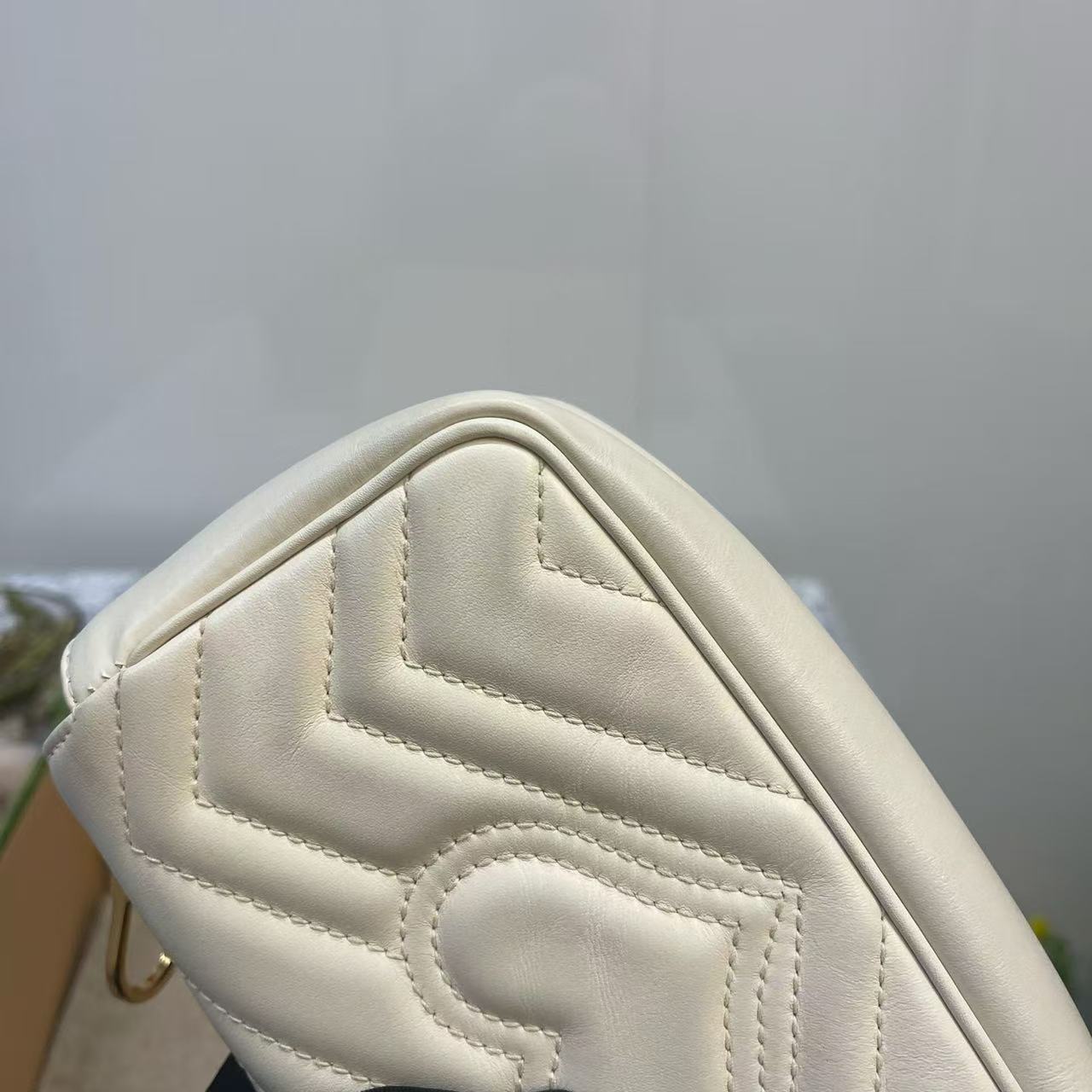 Gucci - Marmont Mini Shoulder Bag - Matelassé leather - White - (mini)