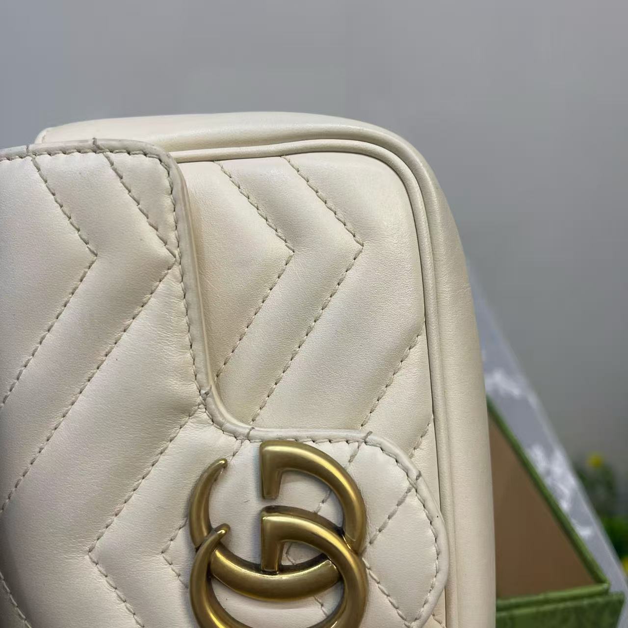 Gucci - Marmont Mini Shoulder Bag - Matelassé leather - White - (mini)