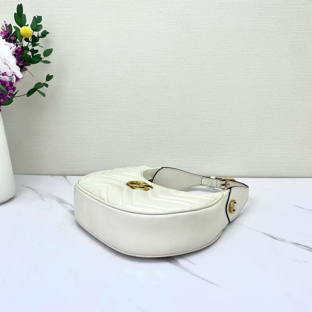 Gucci - Marmont Moon Bag - Leather - White - (Mini)