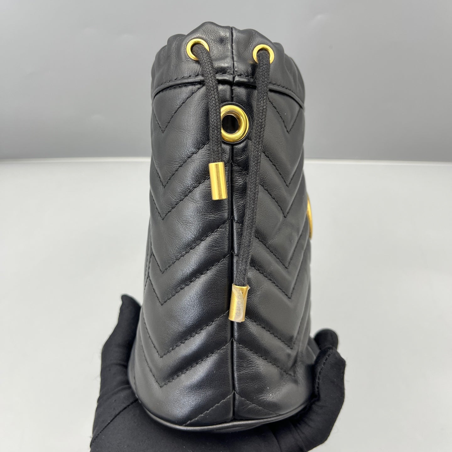 Gucci - Marmont Small Bucket Bag - Leather - Black - (mini)