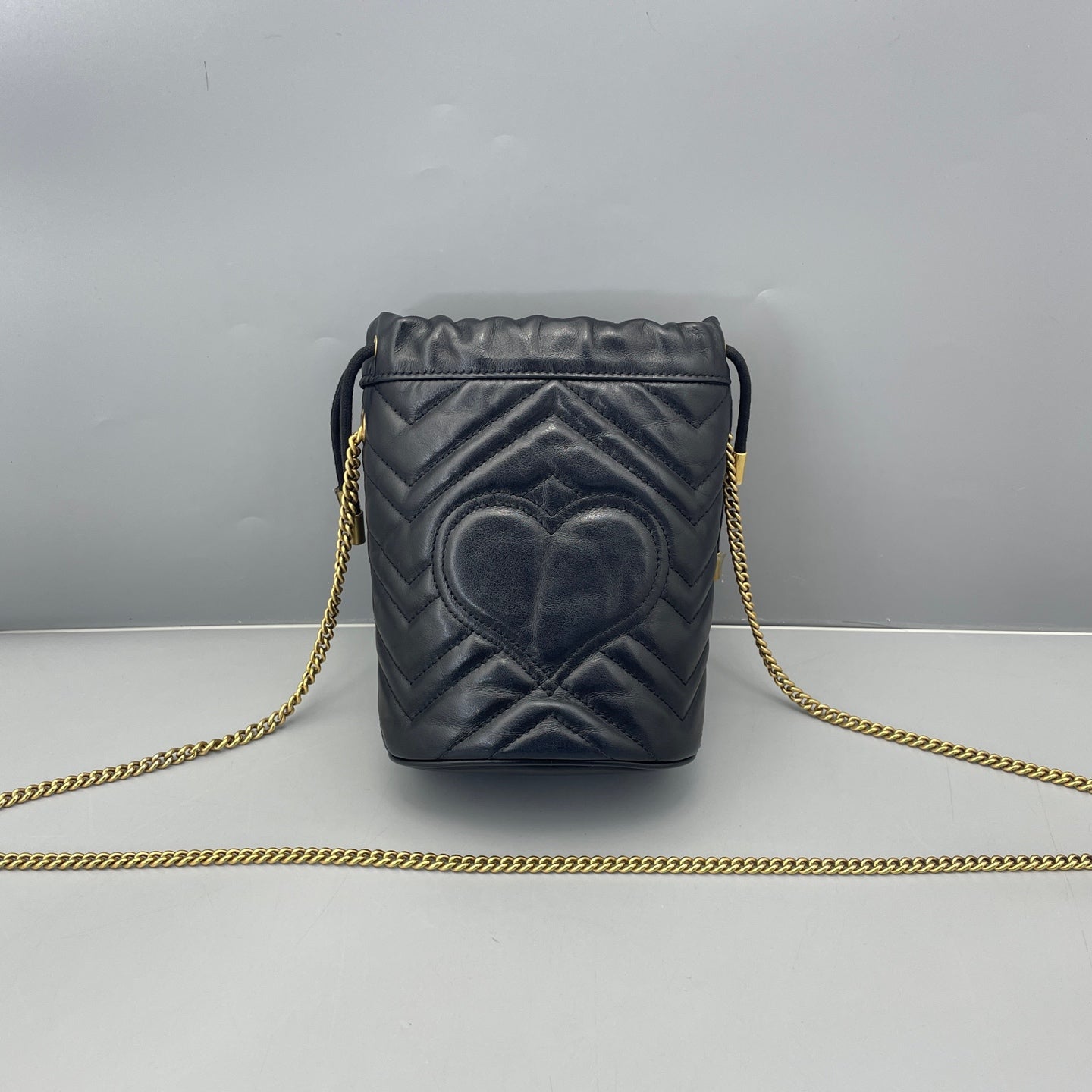Gucci - Marmont Small Bucket Bag - Leather - Black - (mini)