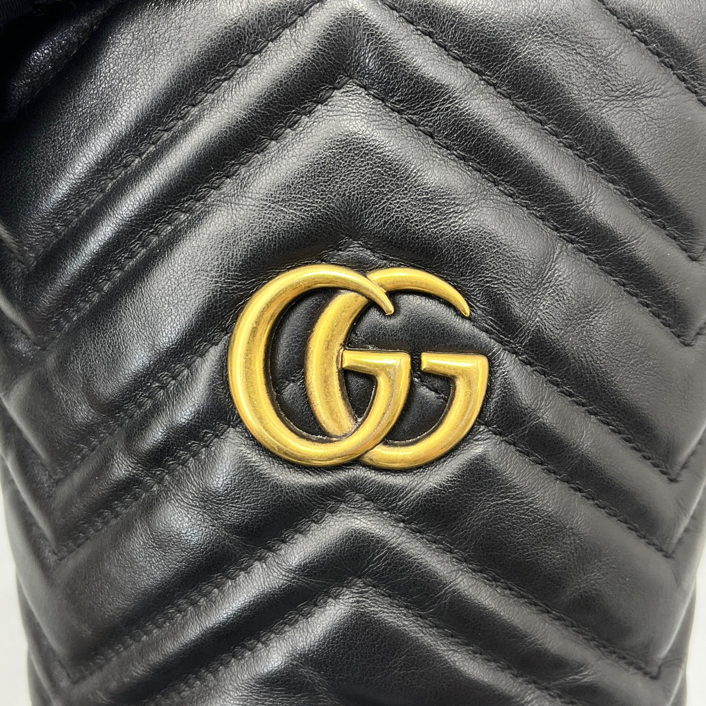 Gucci - Marmont Small Bucket Bag - Leather - Black - (mini)