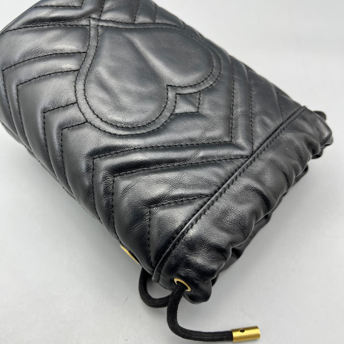 Gucci - Marmont Small Bucket Bag - Leather - Black - (mini)