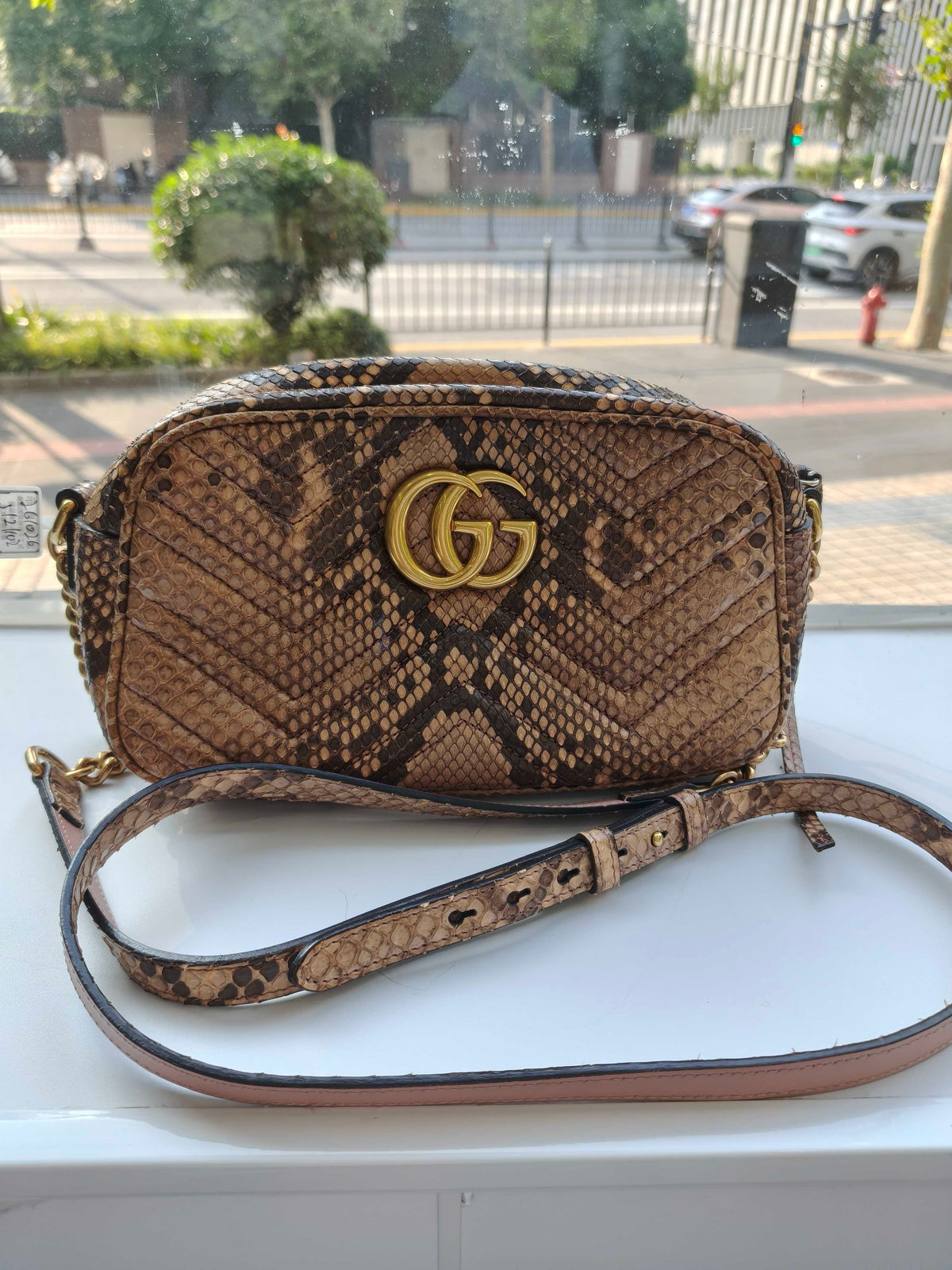Gucci - Marmont Small - Exotic leathers - Python - Brown - (small)