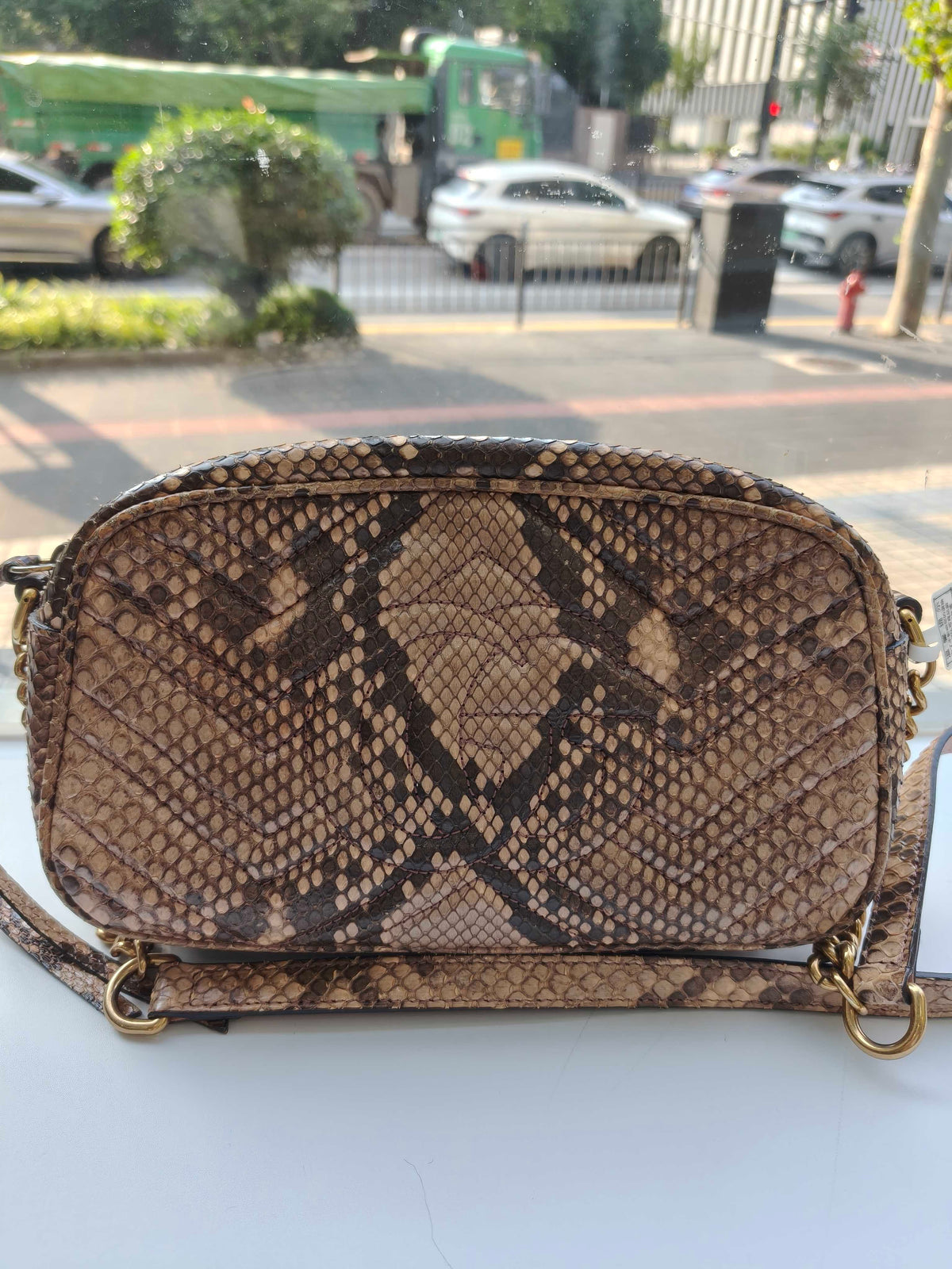 Gucci - Marmont Small - Exotic leathers - Python - Brown - (small)