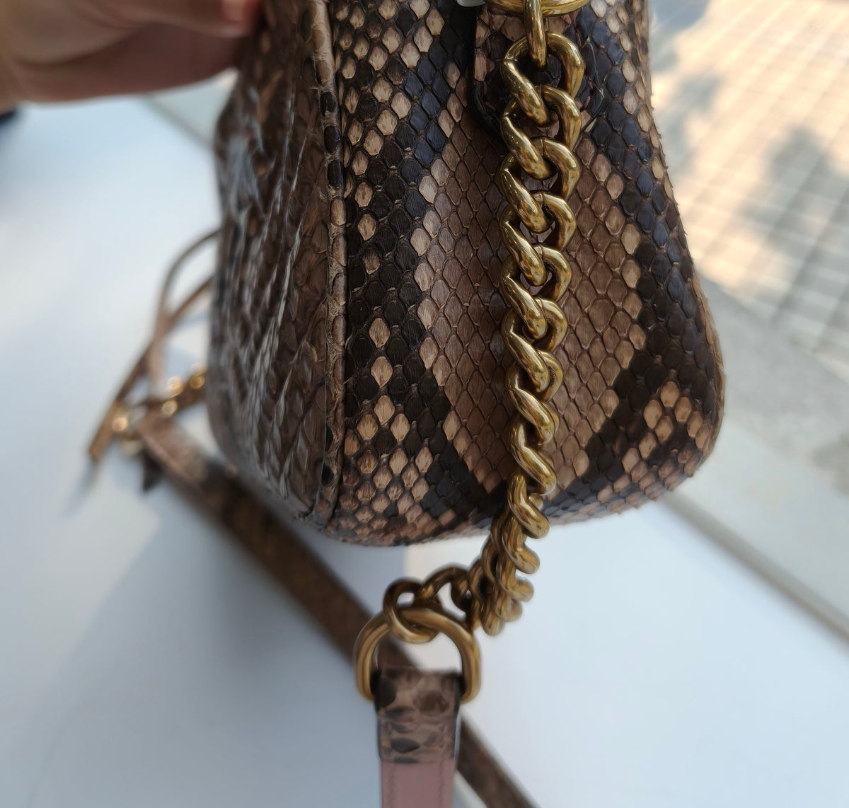 Gucci - Marmont Small - Exotic leathers - Python - Brown - (small)