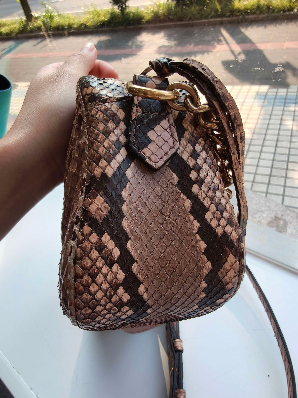 Gucci - Marmont Small - Exotic leathers - Python - Brown - (small)