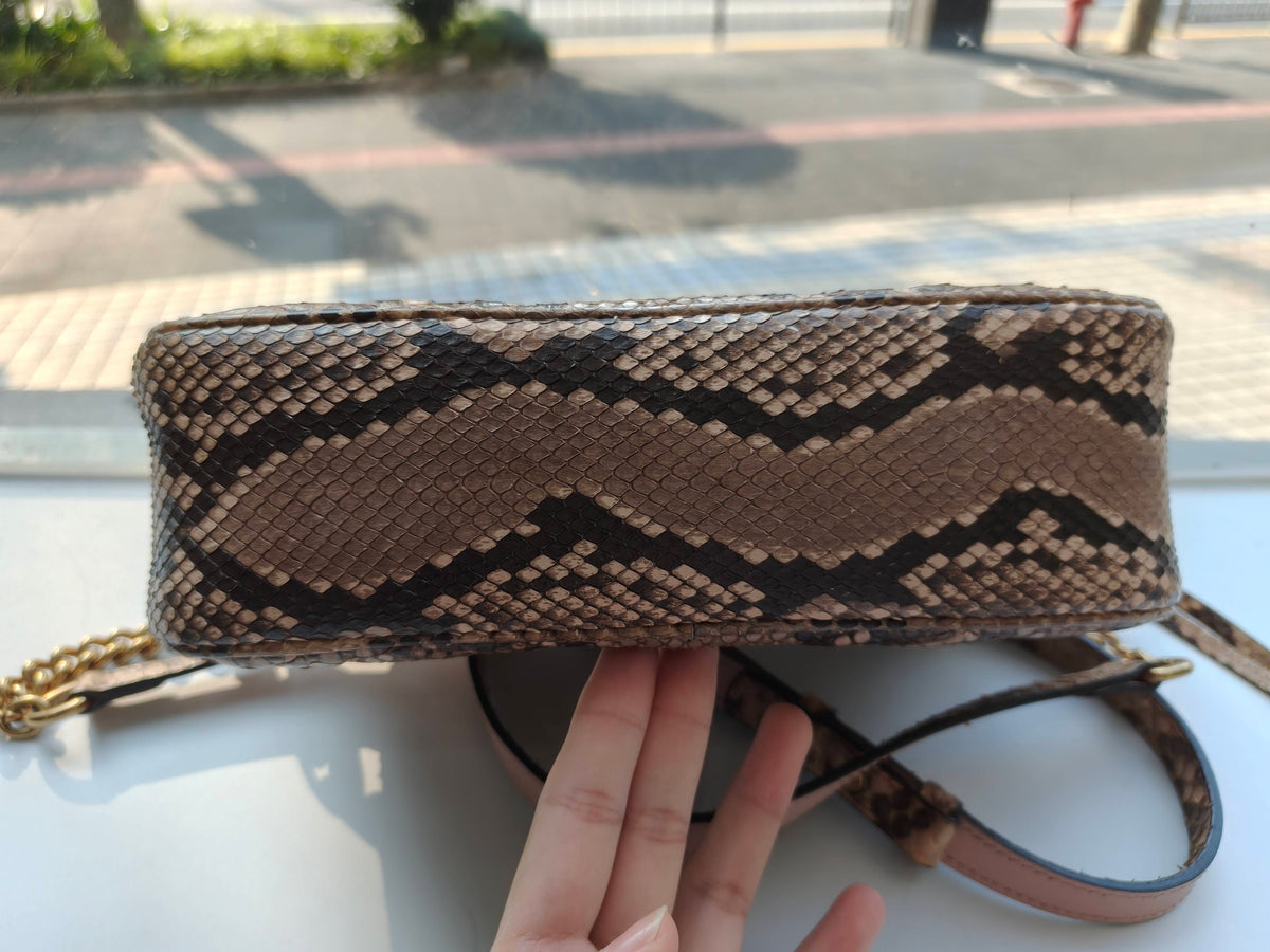 Gucci - Marmont Small - Exotic leathers - Python - Brown - (small)