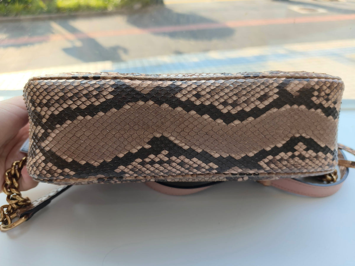 Gucci - Marmont Small - Exotic leathers - Python - Brown - (small)