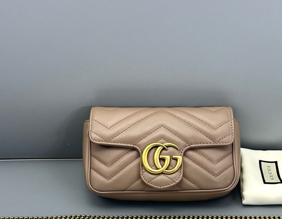 Gucci - Marmont Super Mini - Leather - Beige - (mini)