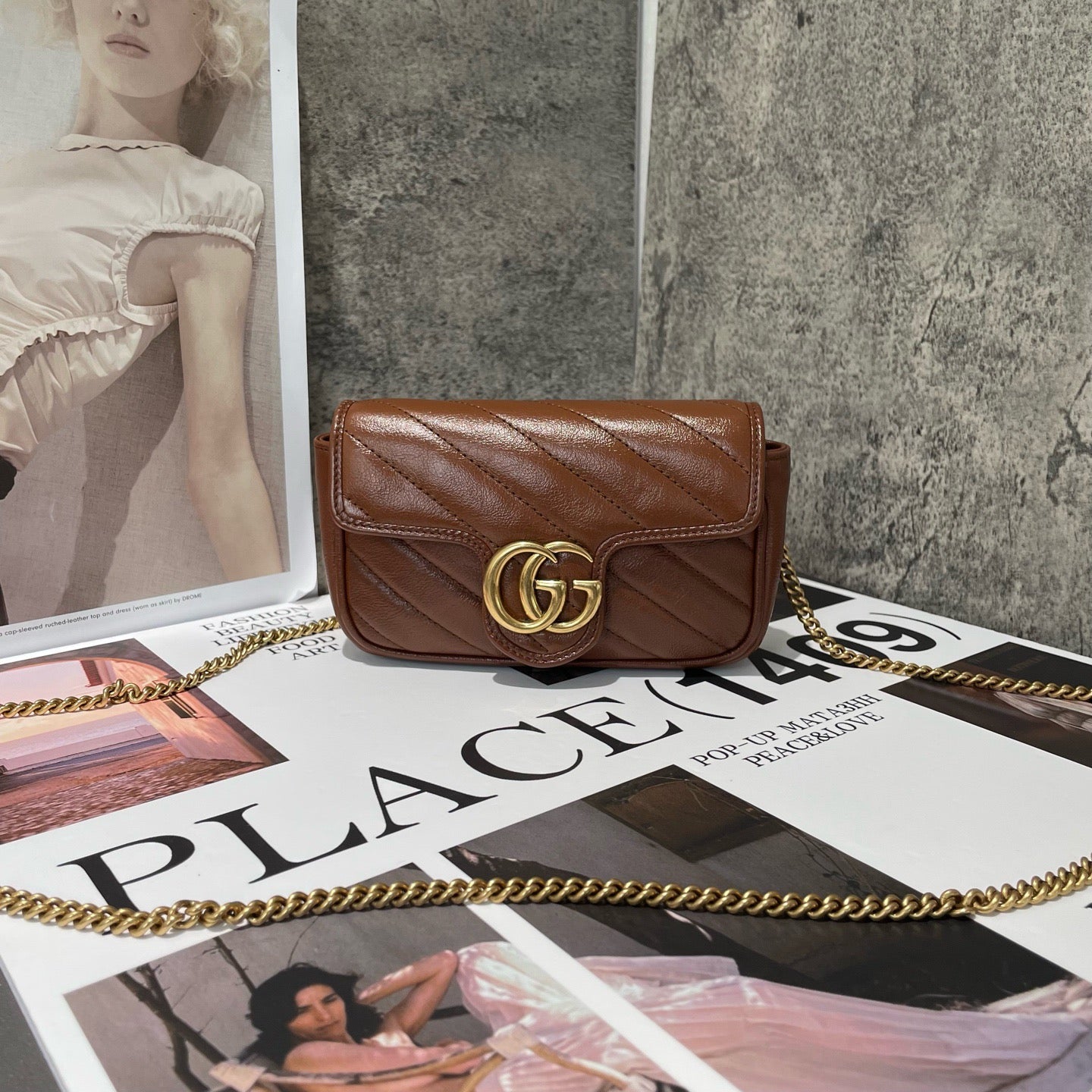 Gucci - Marmont Super Mini - Leather - Camel - (mini)