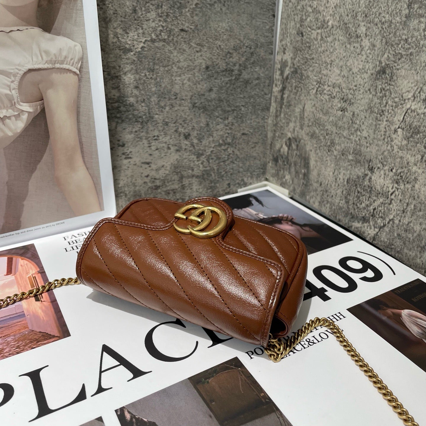 Gucci - Marmont Super Mini - Leather - Camel - (mini)
