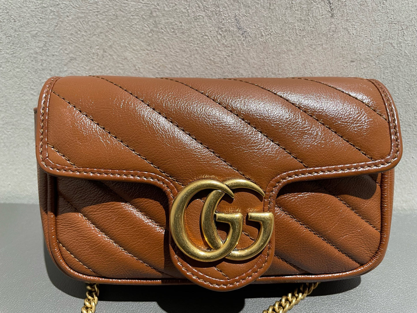 Gucci - Marmont Super Mini - Leather - Camel - (mini)