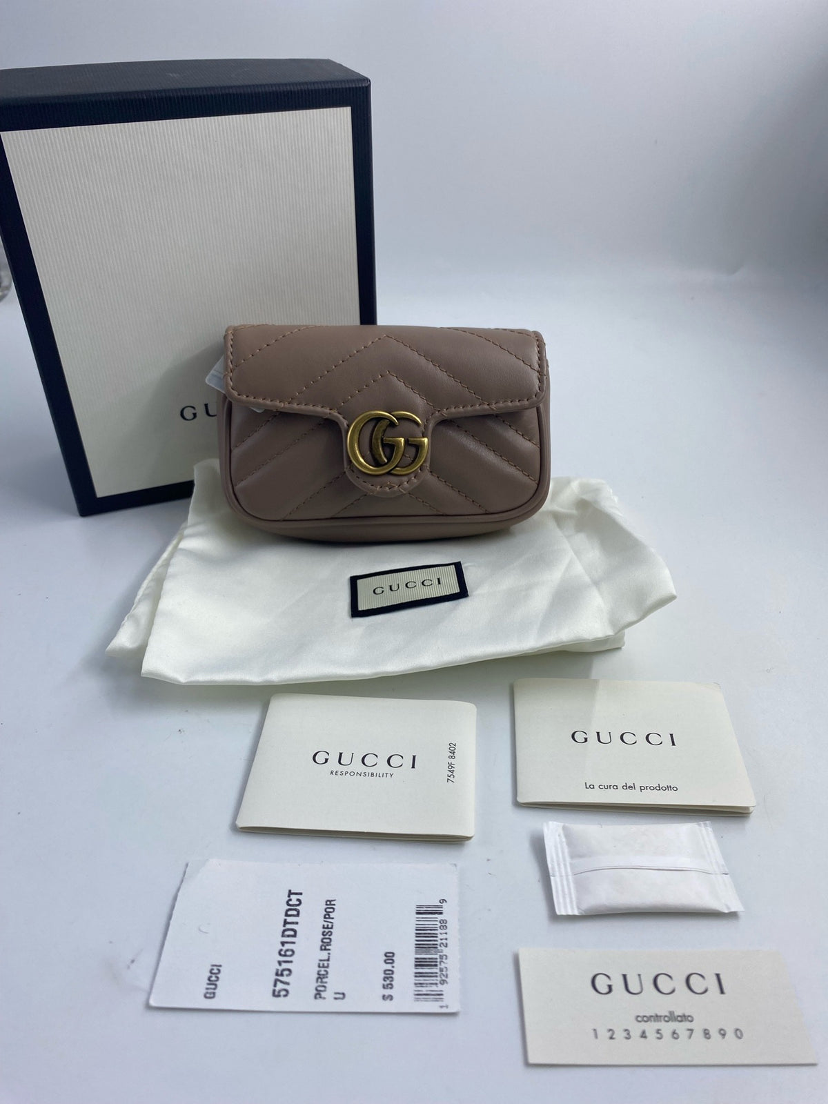 Gucci - Marmont Supermini - Leather - Brown - (mini)