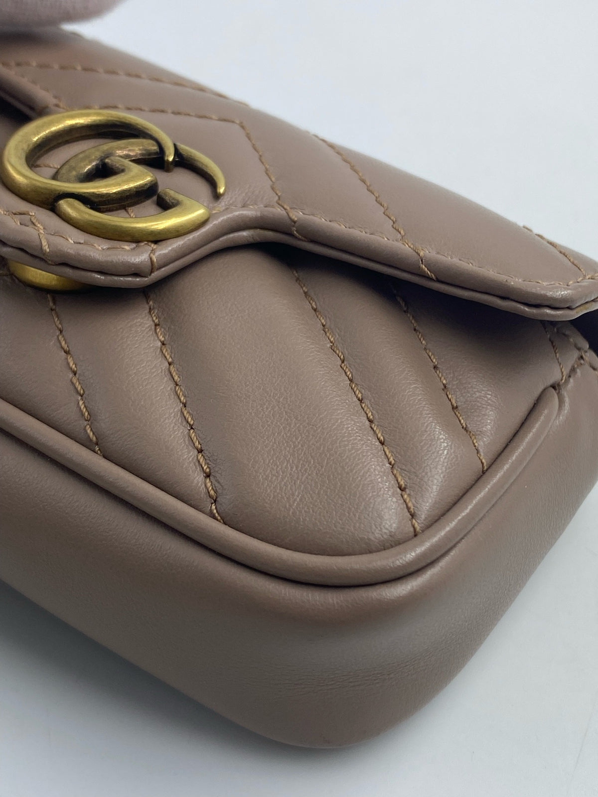 Gucci - Marmont Supermini - Leather - Brown - (mini)