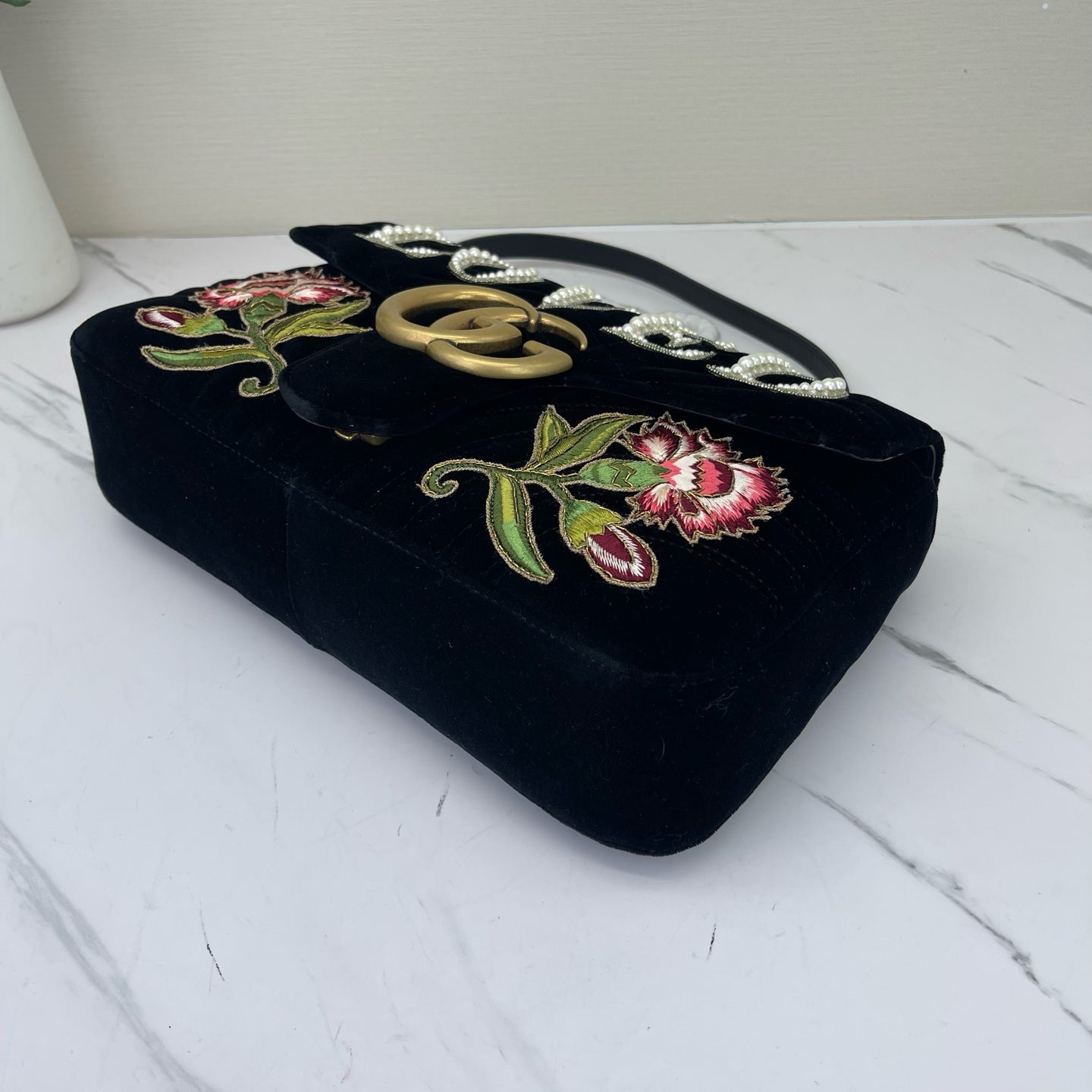Gucci - Marmont - Velvet - Black - (medium)
