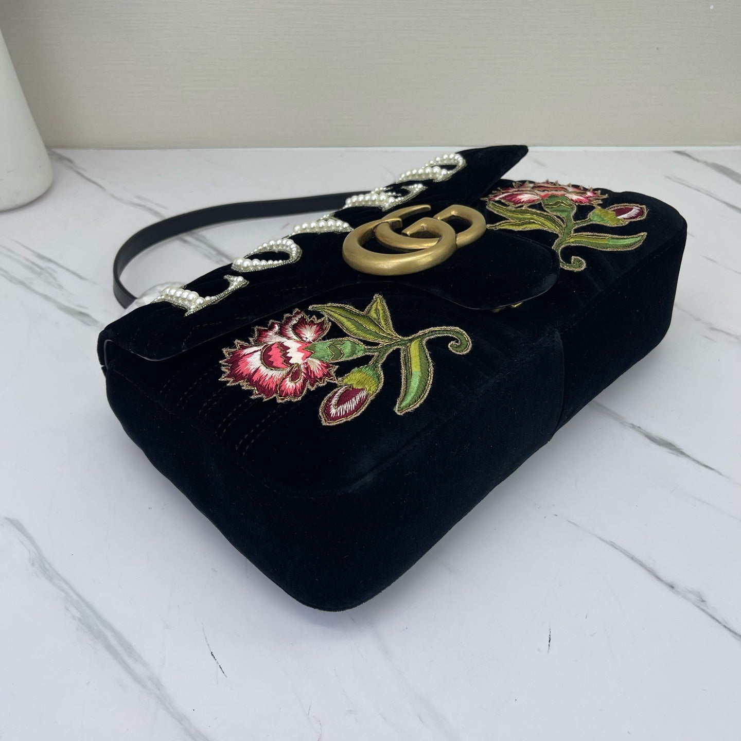 Gucci - Marmont - Velvet - Black - (medium)