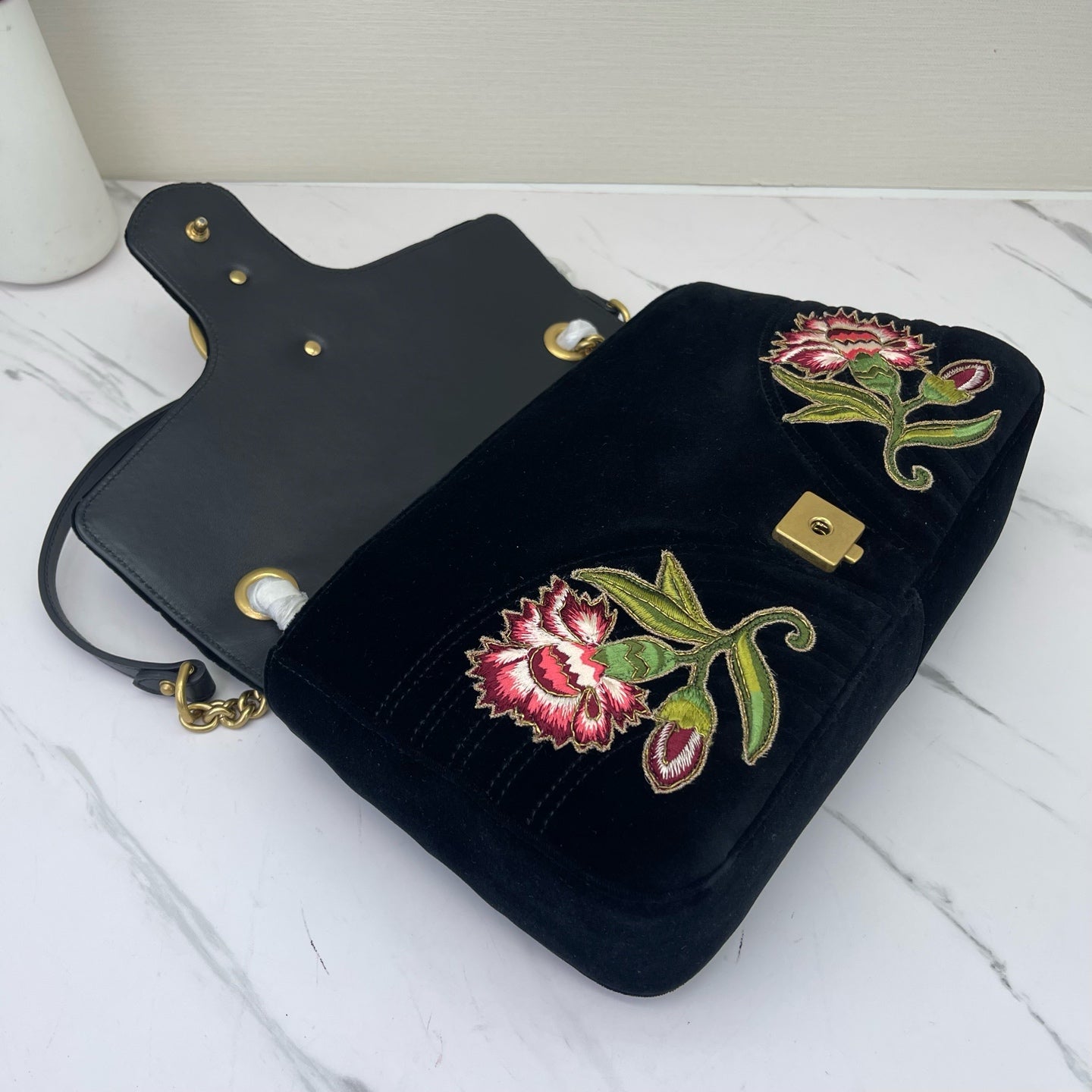 Gucci - Marmont - Velvet - Black - (medium)