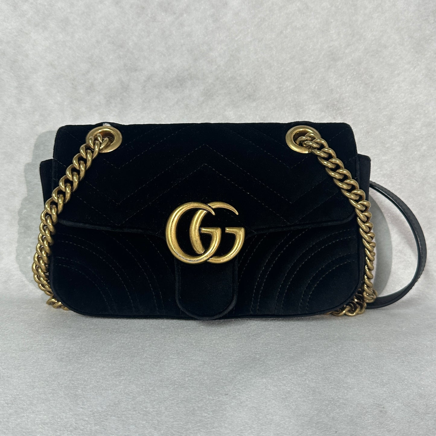 Gucci - Marmont - Velvet - Black - (mini)
