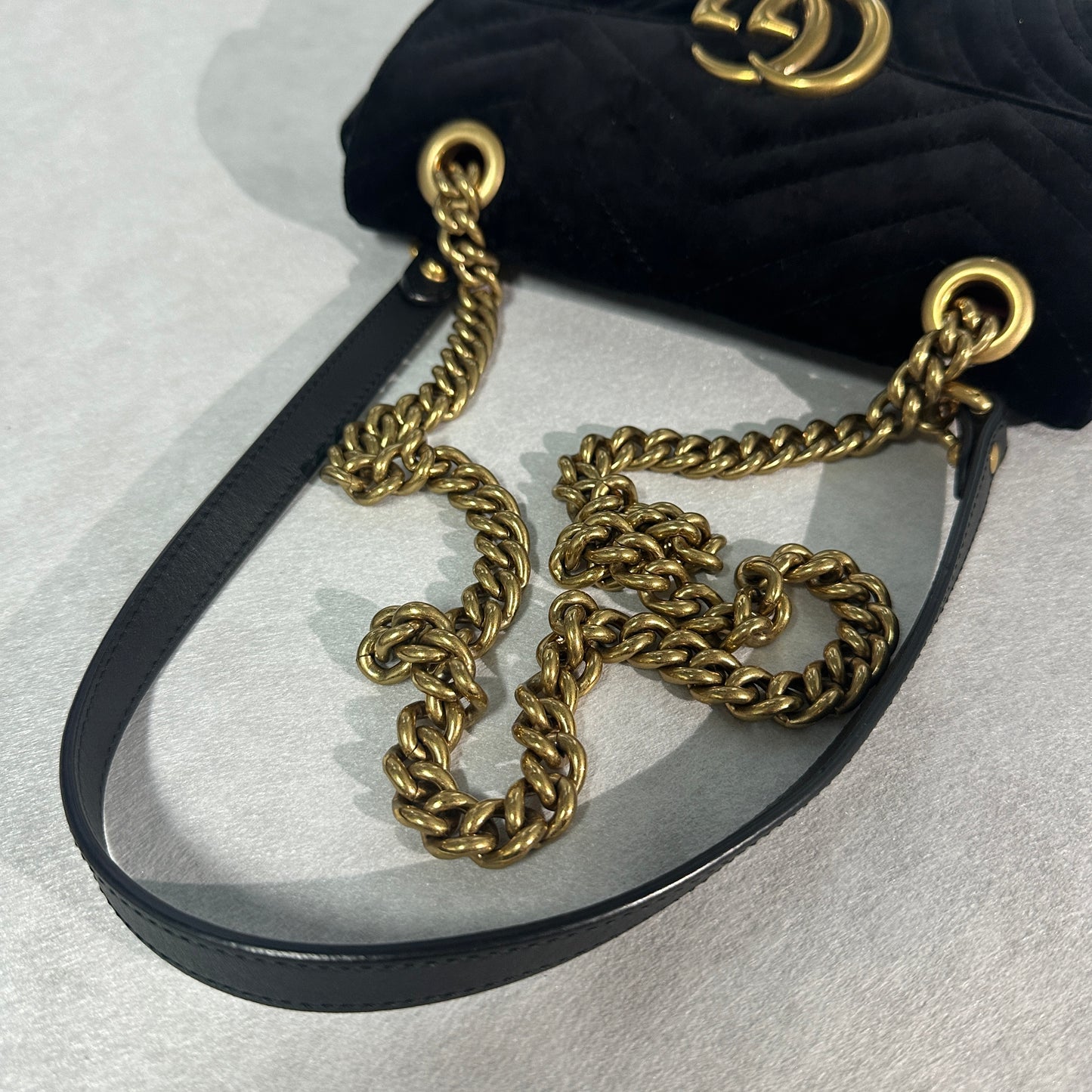 Gucci - Marmont - Velvet - Black - (mini)