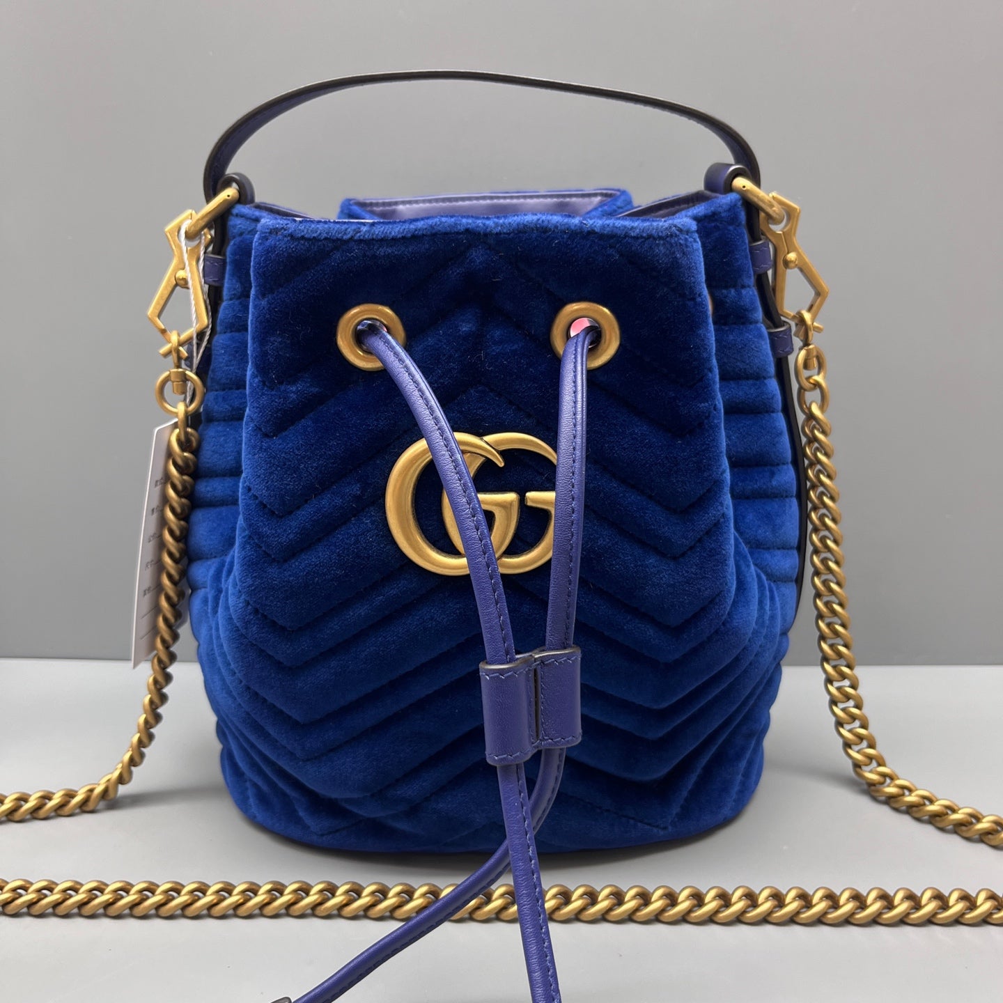 Gucci - Marmont - Velvet - Blue - (mini)
