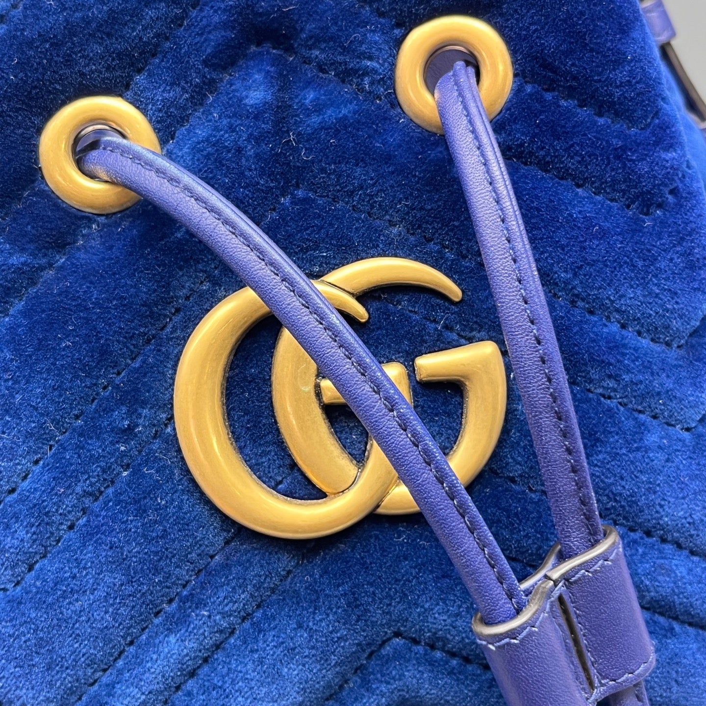Gucci - Marmont - Velvet - Blue - (mini)