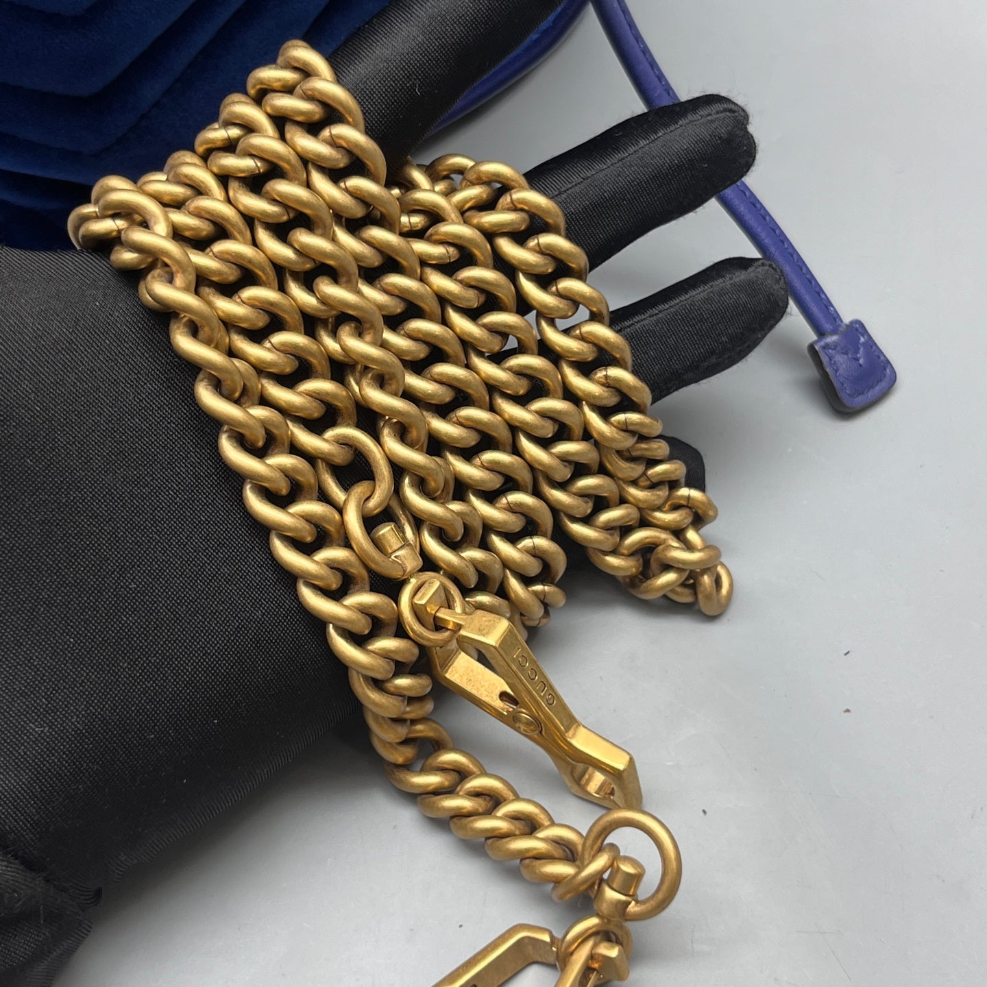 Gucci - Marmont - Velvet - Blue - (mini)