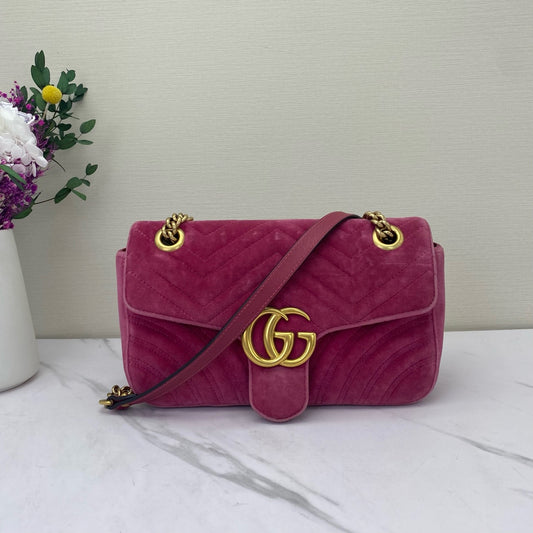 Gucci - Marmont - Velvet - Pink - (medium)