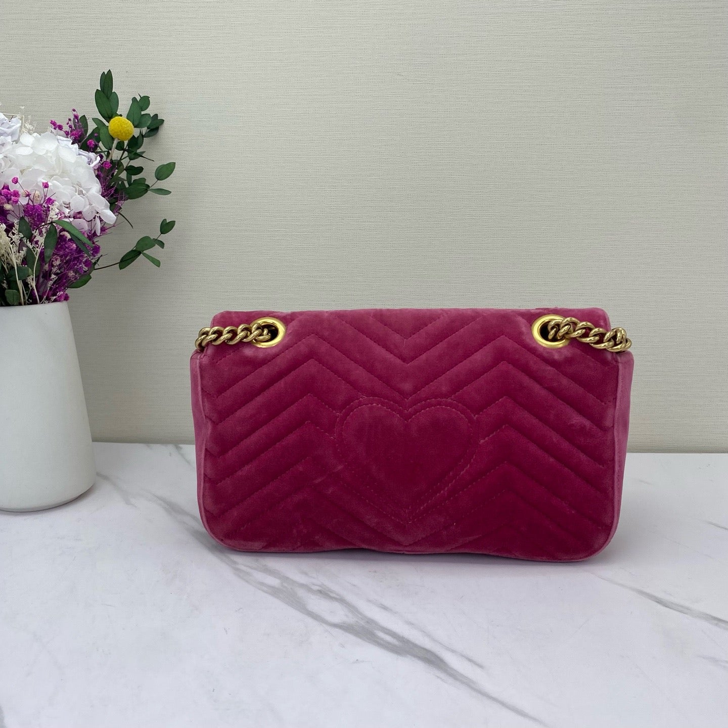Gucci - Marmont - Velvet - Pink - (medium)