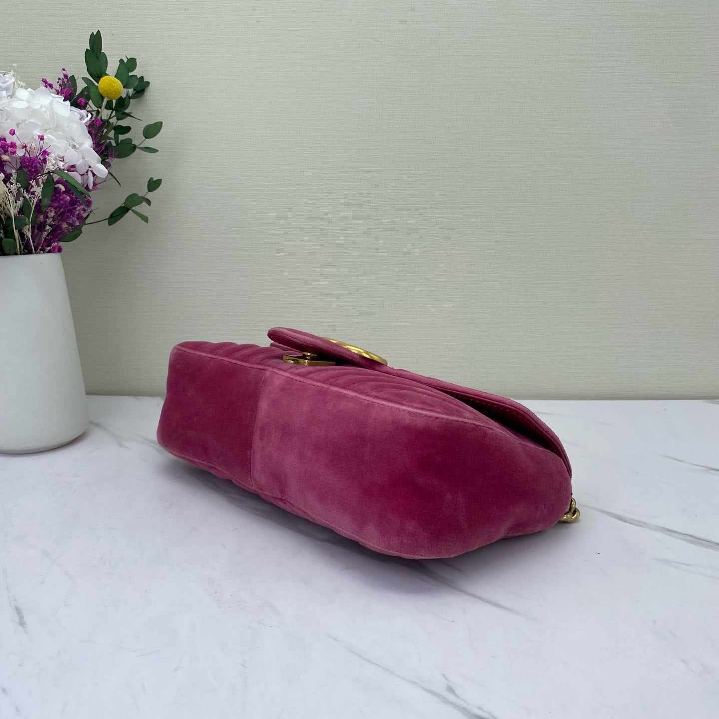 Gucci - Marmont - Velvet - Pink - (medium)