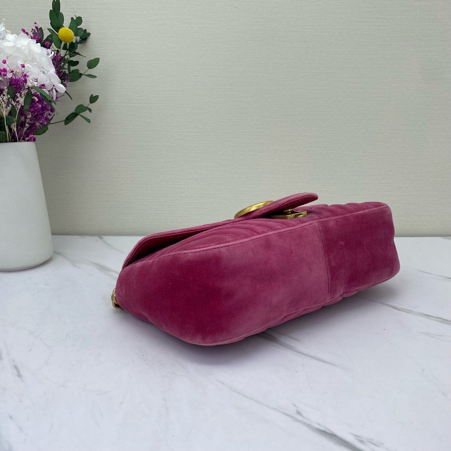 Gucci - Marmont - Velvet - Pink - (medium)