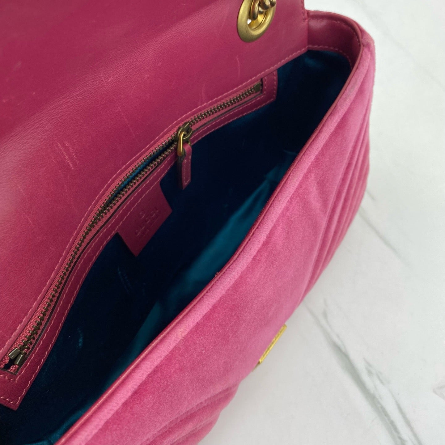 Gucci - Marmont - Velvet - Pink - (medium)