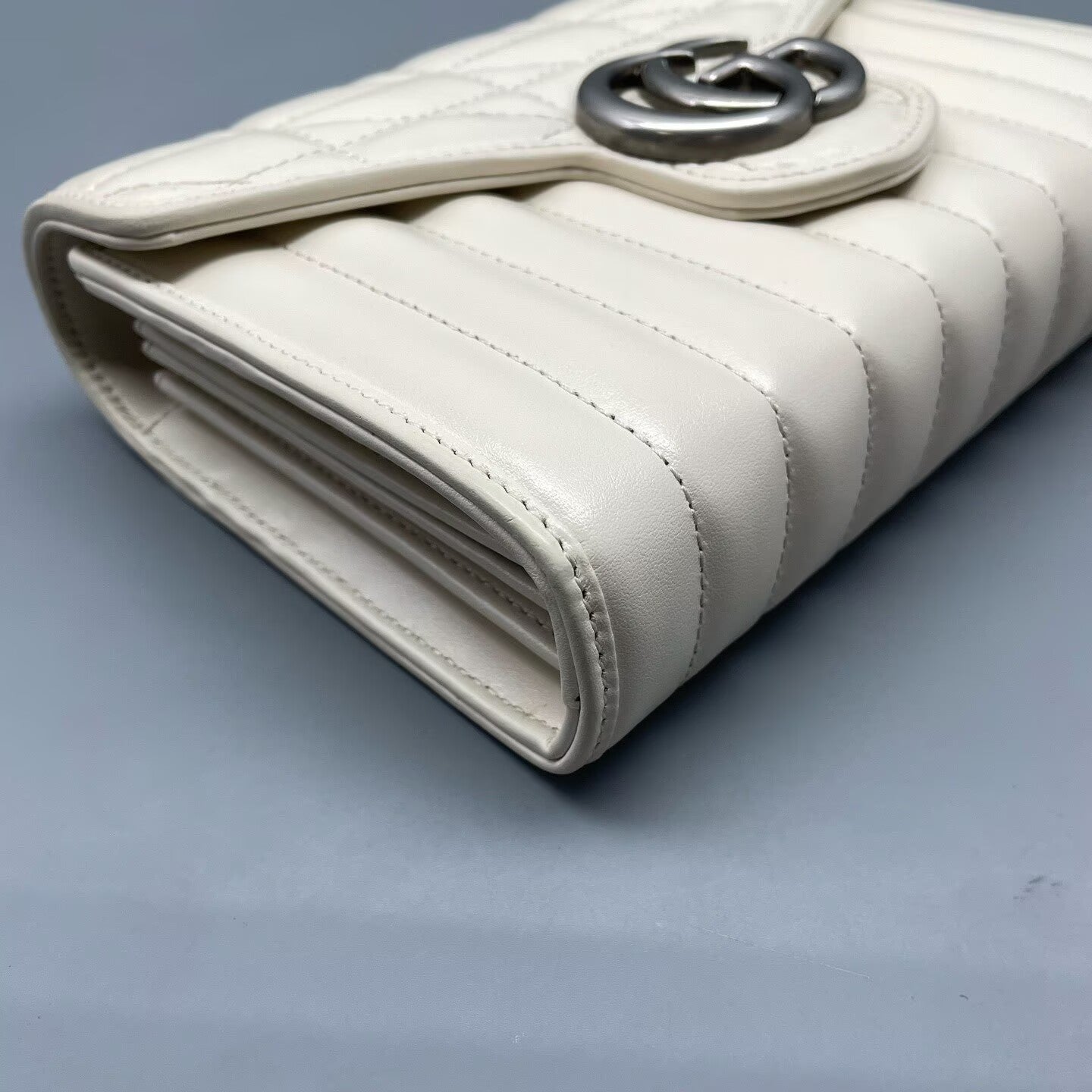 Gucci - Marmont Wallet on Chain - Leather - White - (mini)
