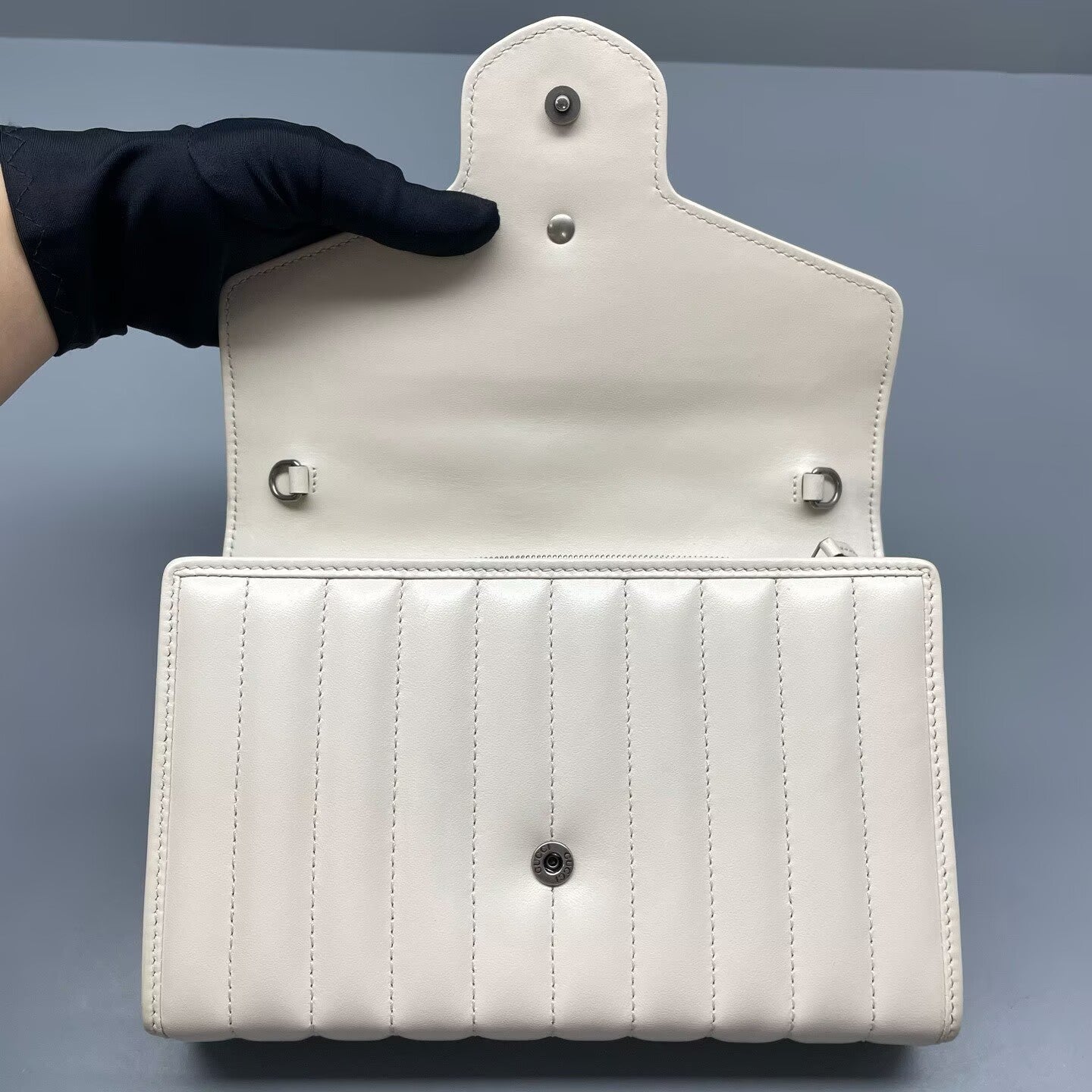 Gucci - Marmont Wallet on Chain - Leather - White - (mini)