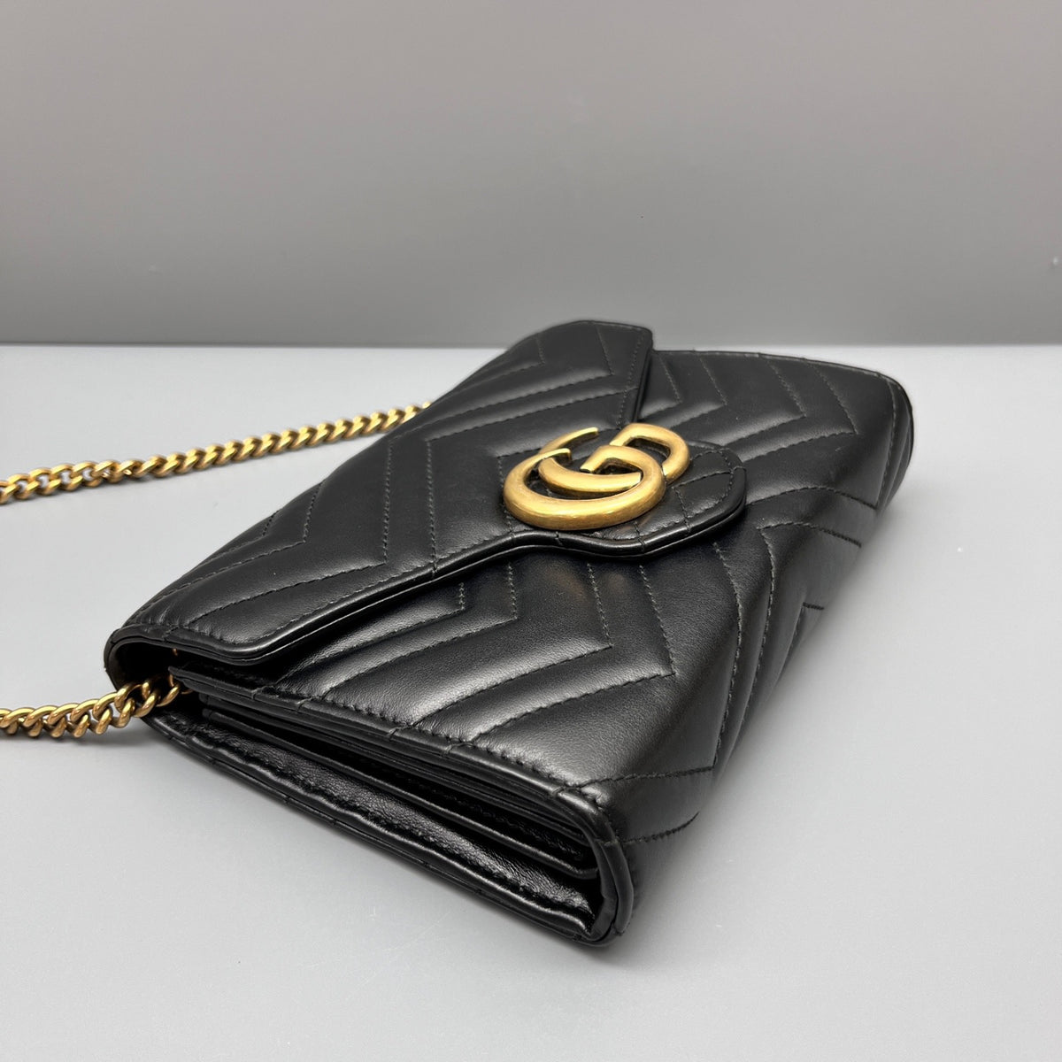 Gucci - Marmont Wallet on Chain (WOC) - Leather - Black - (mini)