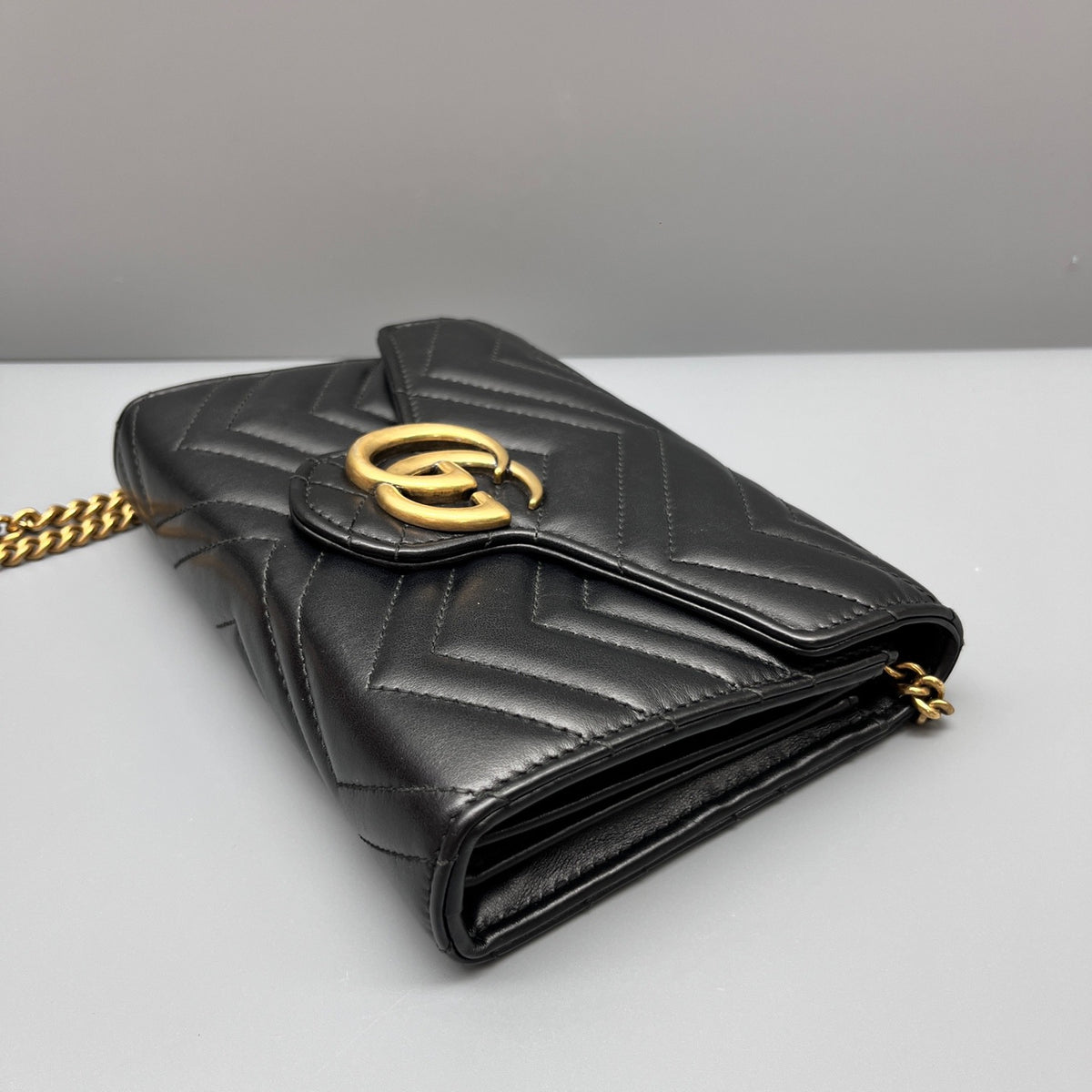 Gucci - Marmont Wallet on Chain (WOC) - Leather - Black - (mini)