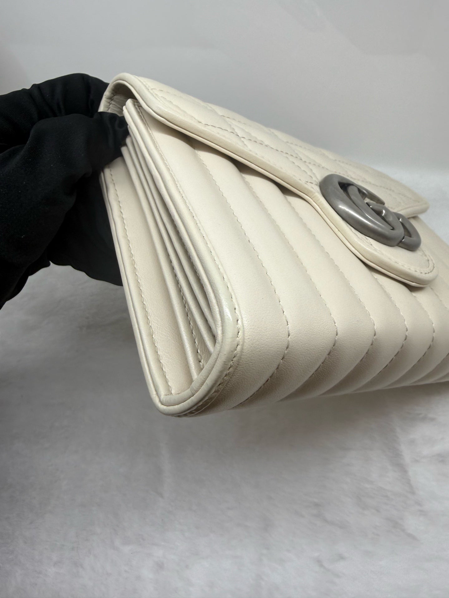 Gucci - Marmont WOC (Wallet on Chain) - Leather - White - (mini)