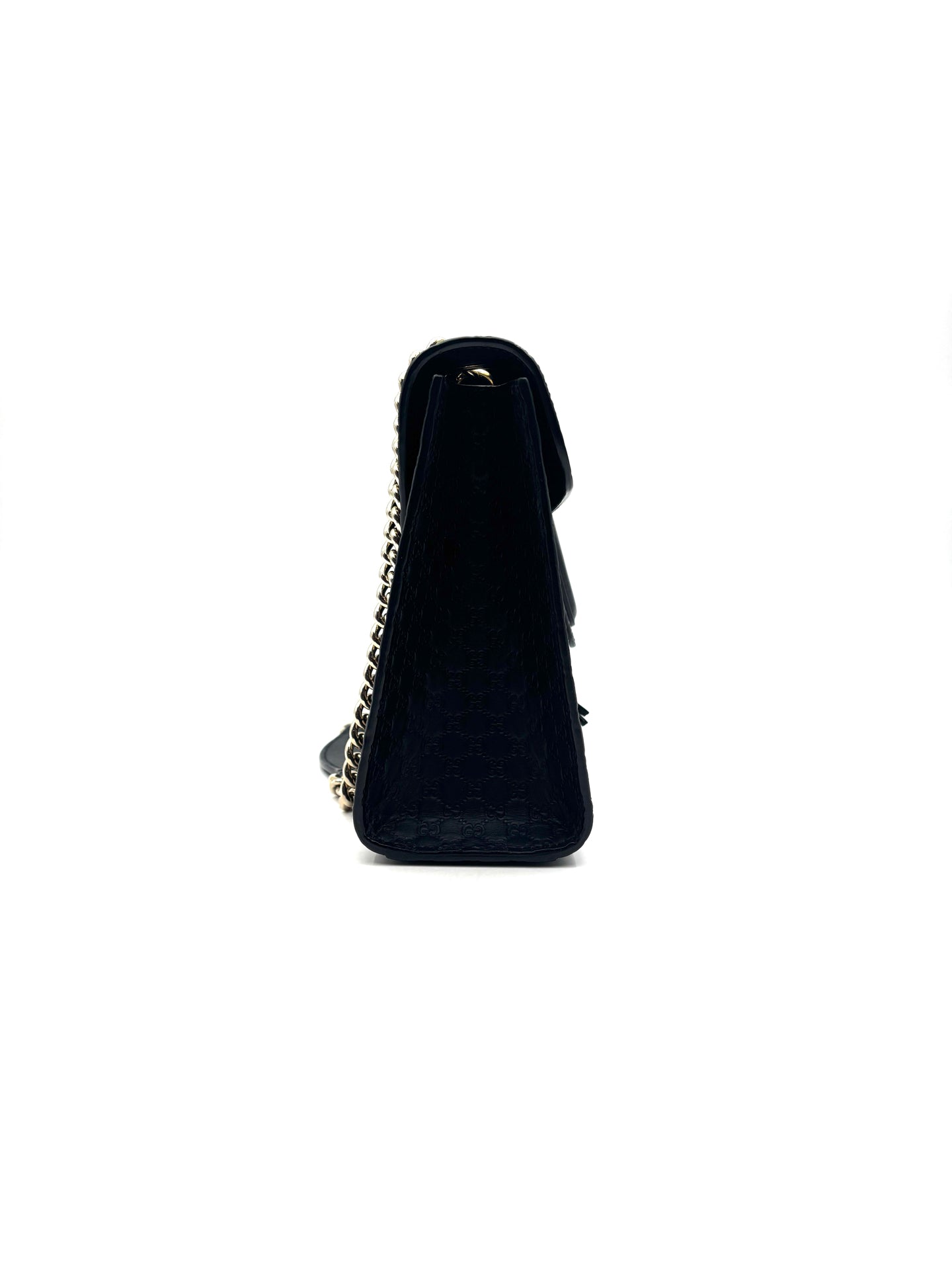 Gucci - Microguccissima Horsebit Tassel Flap Bag - Cowhide leather - Black - (Medium)