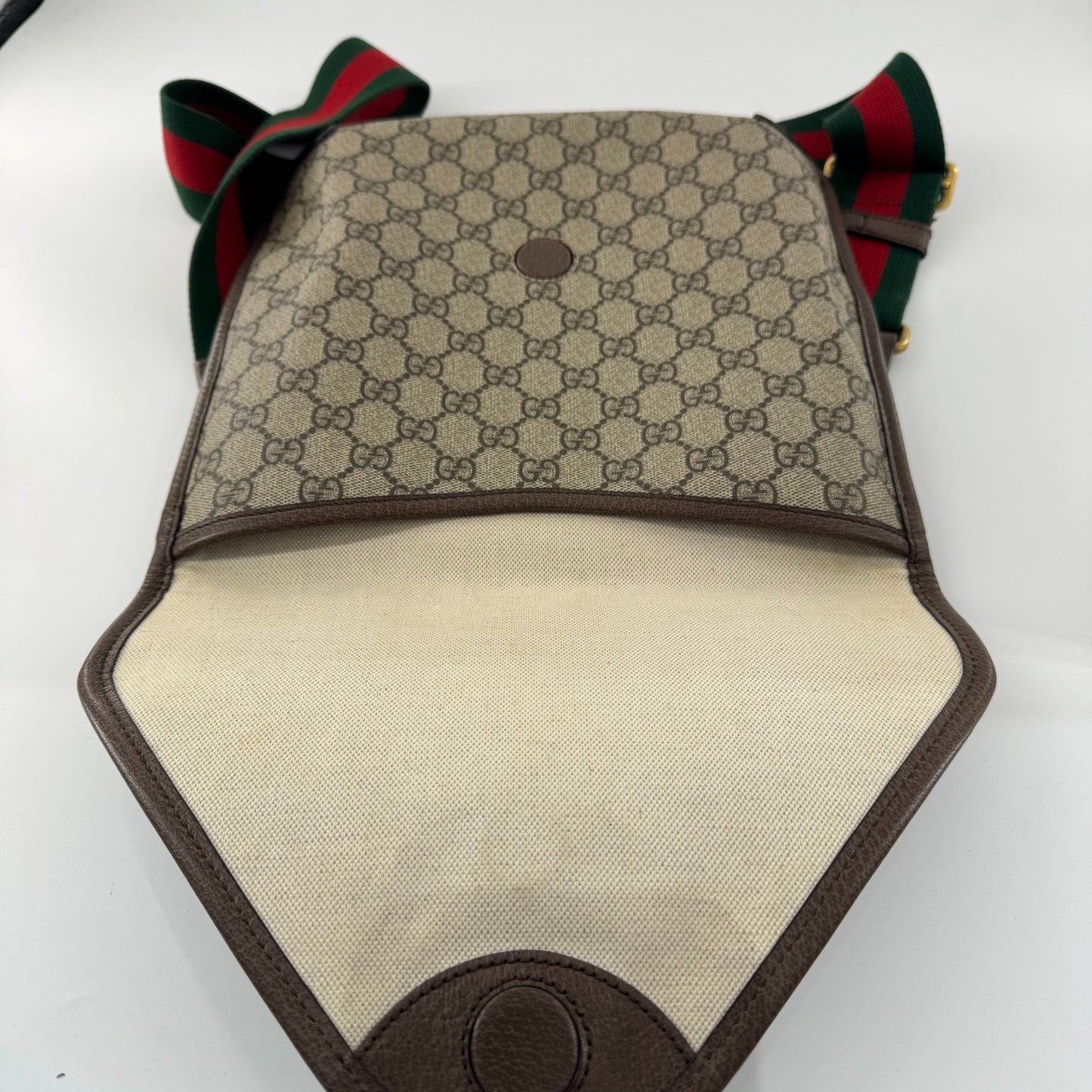 Gucci - Neo Vintage GG Supreme Messenger Bag with Tiger Head - Coated canvas and leather - Beige - (medium)