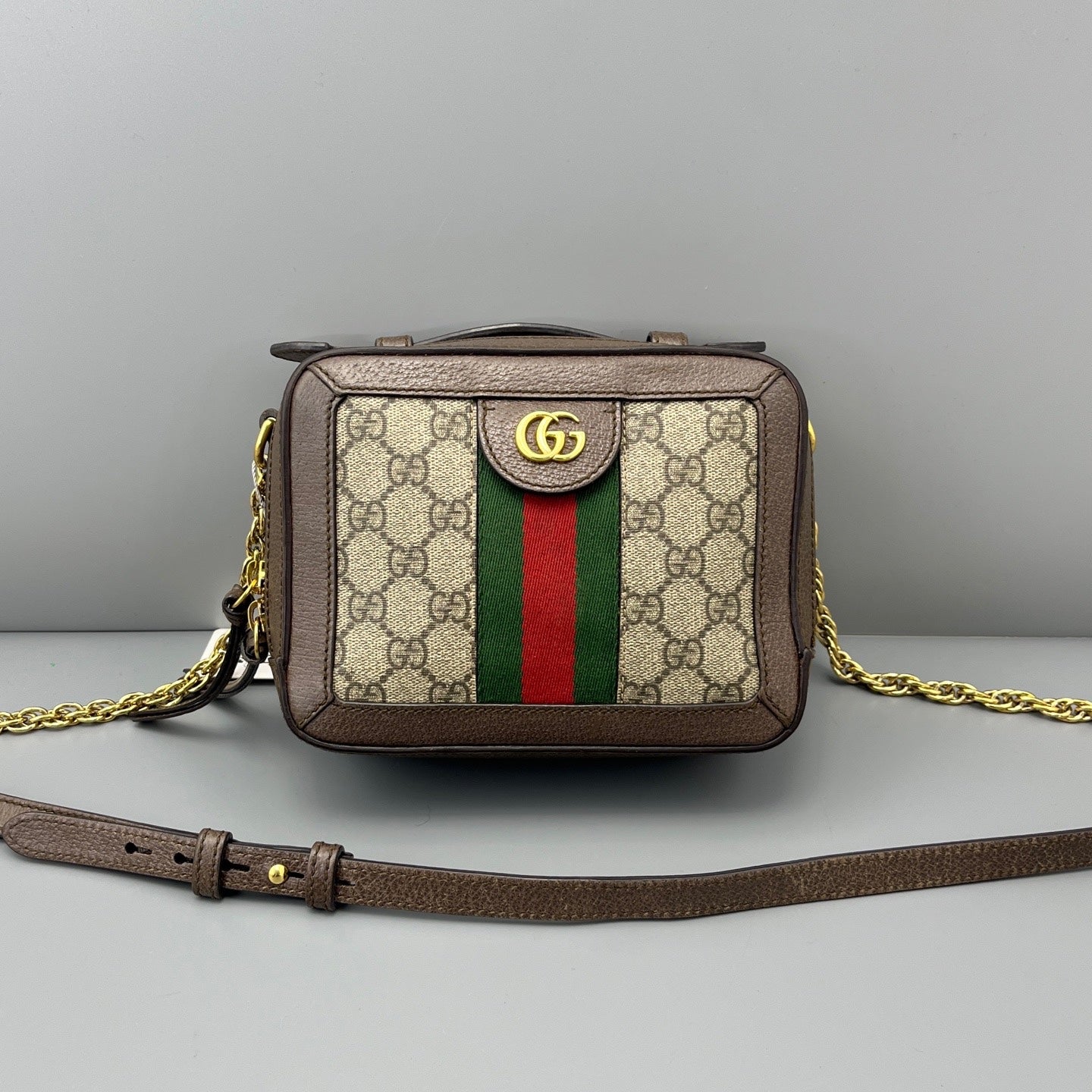 Gucci - Ophidia Box Bag - Coated canvas and leather - Brown - (mini)