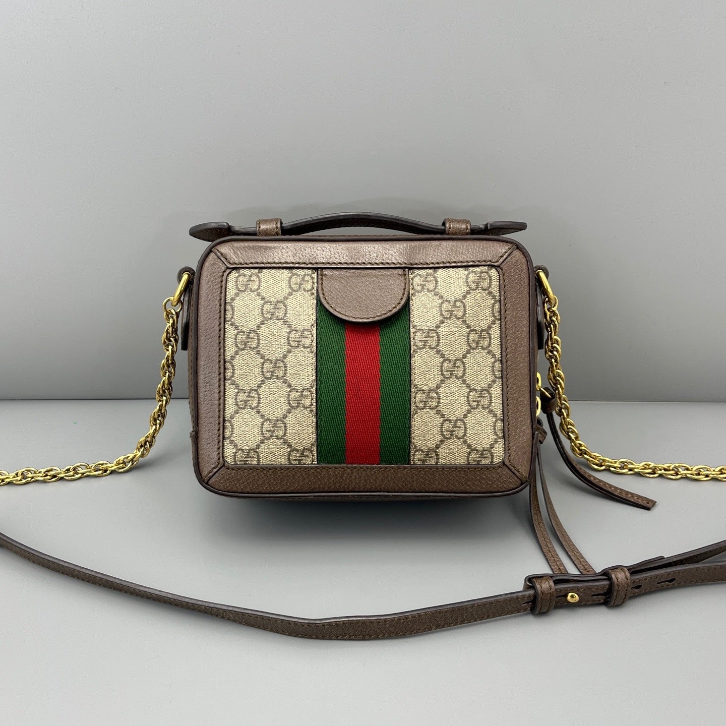 Gucci - Ophidia Box Bag - Coated canvas and leather - Brown - (mini)