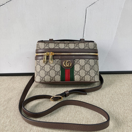 Gucci - Ophidia Box Bag - GG Supreme canvas with leather trim - Brown - (mini)
