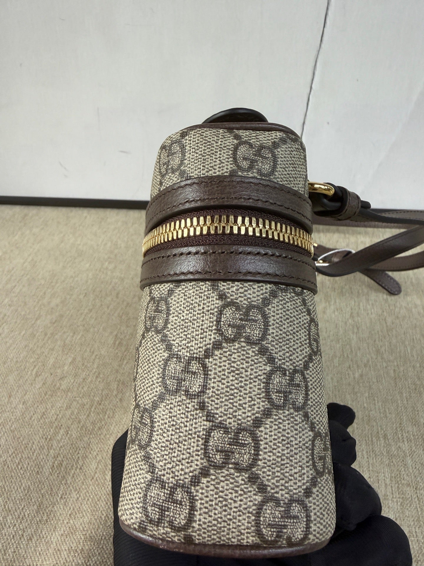 Gucci - Ophidia Box Bag - GG Supreme canvas with leather trim - Brown - (mini)