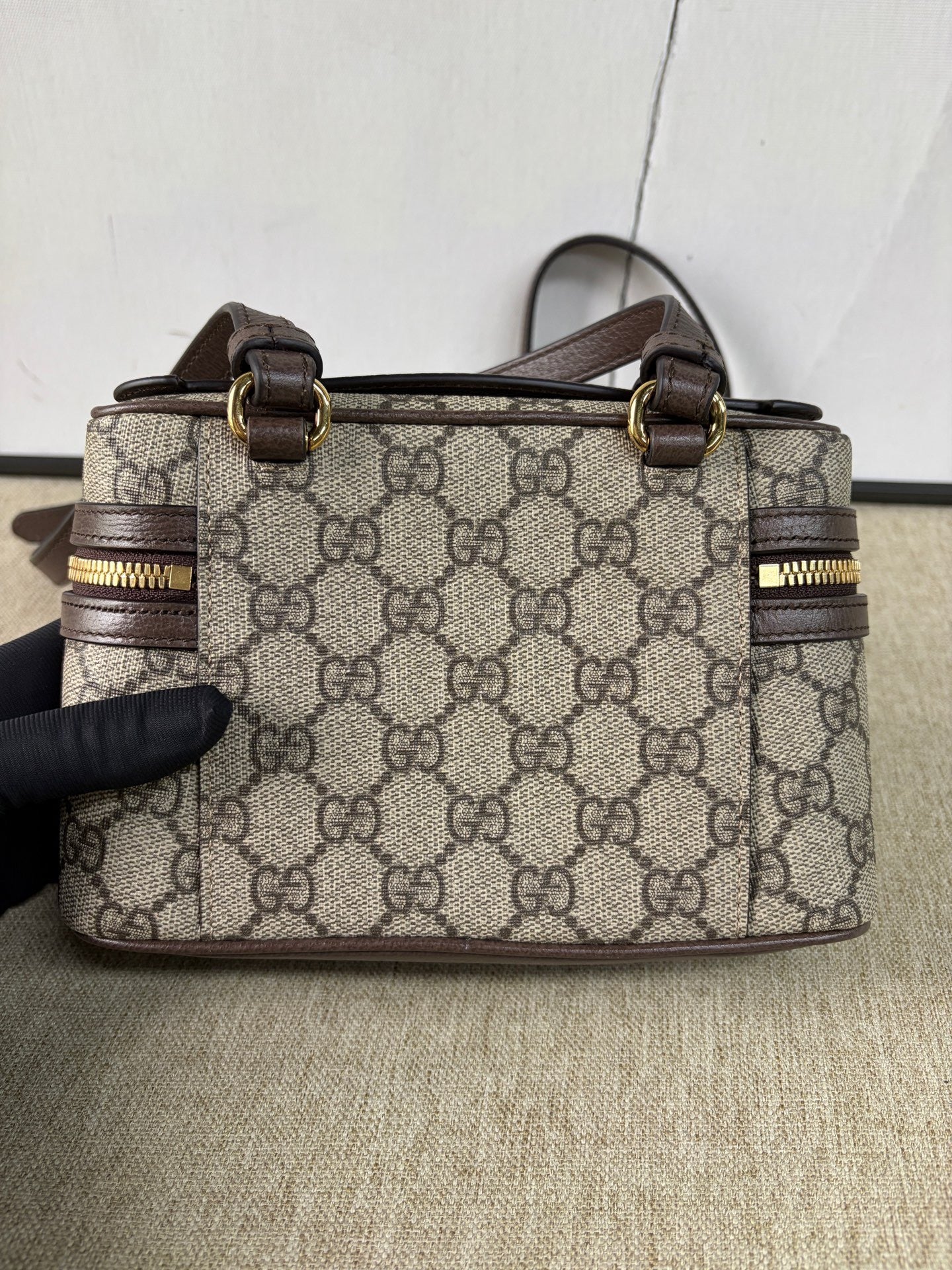 Gucci - Ophidia Box Bag - GG Supreme canvas with leather trim - Brown - (mini)