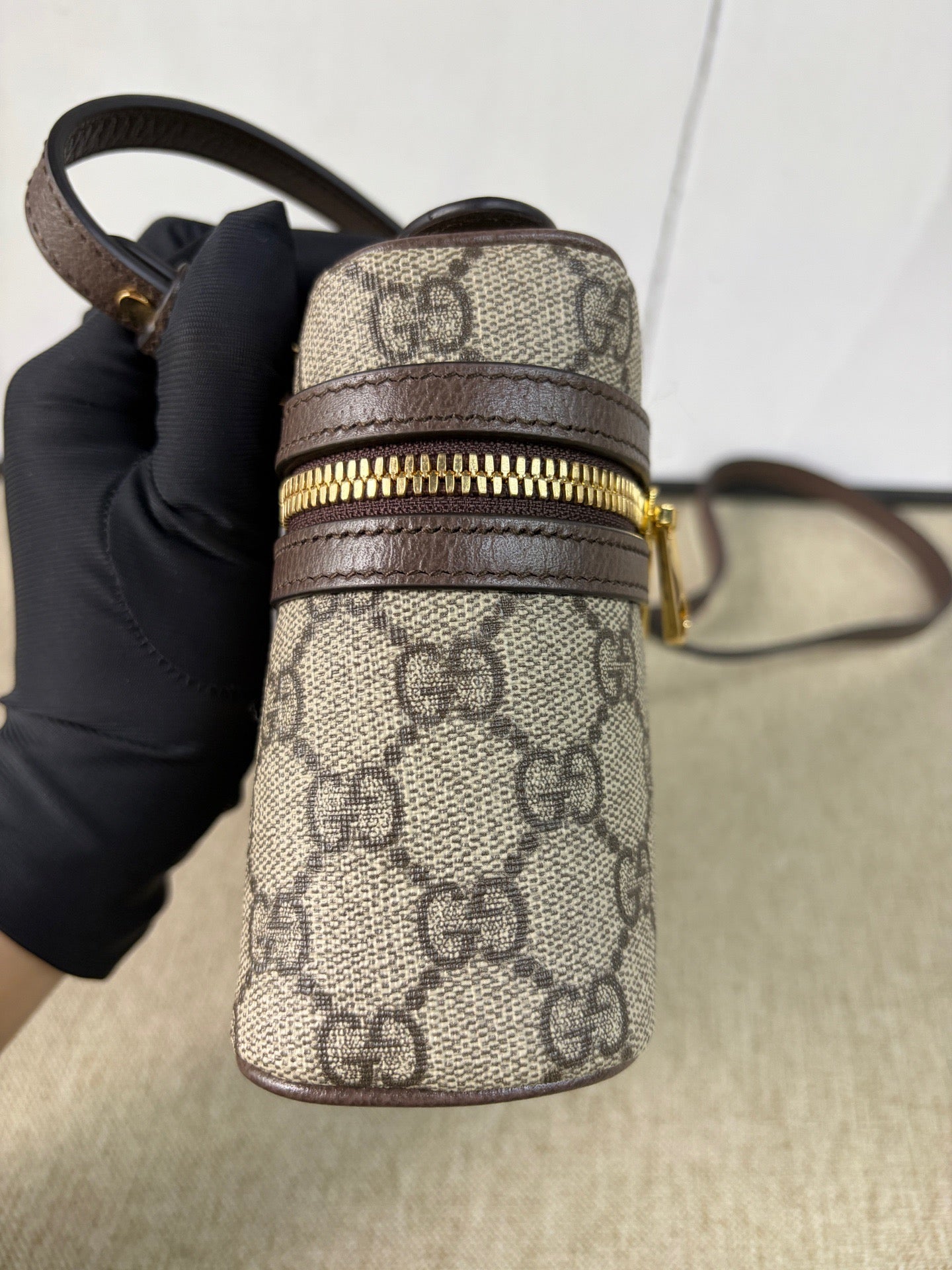 Gucci - Ophidia Box Bag - GG Supreme canvas with leather trim - Brown - (mini)
