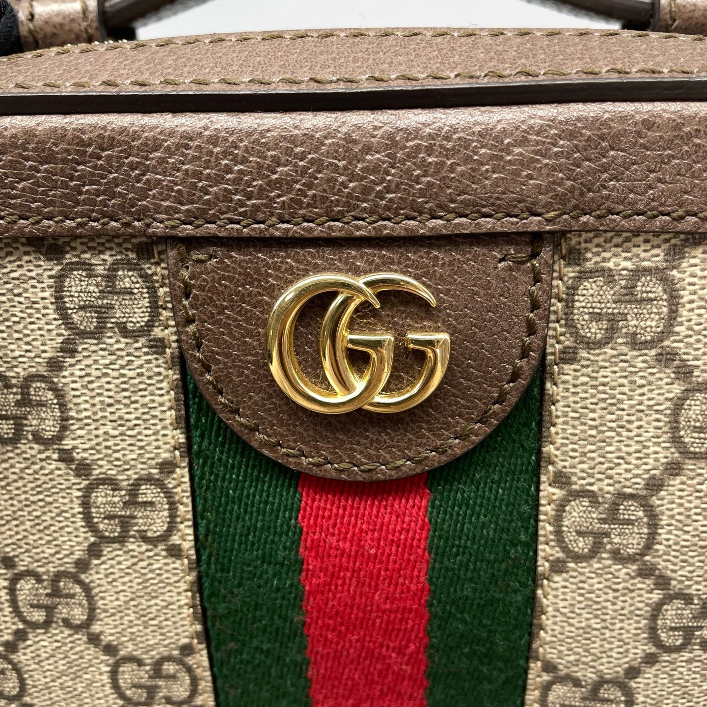 Gucci - Ophidia Box Bag - GG Supreme coated canvas and grained leather - Brown - (mini)