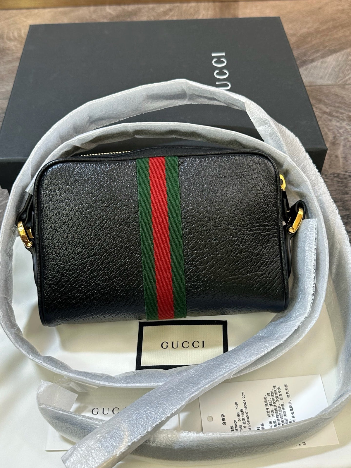Gucci - Ophidia Camera Bag - Leather - Black - (mini)