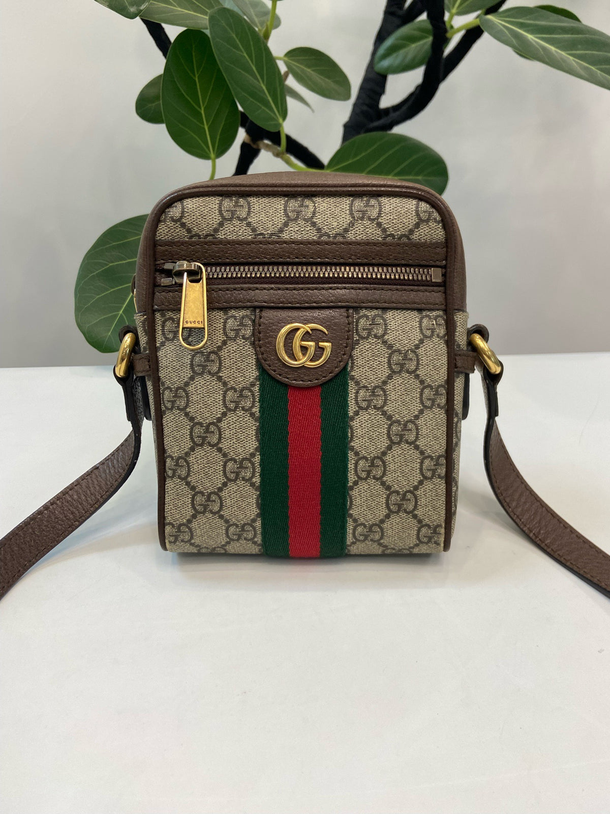 Gucci - Ophidia Camera Bag - Leather - Brown - (mini)