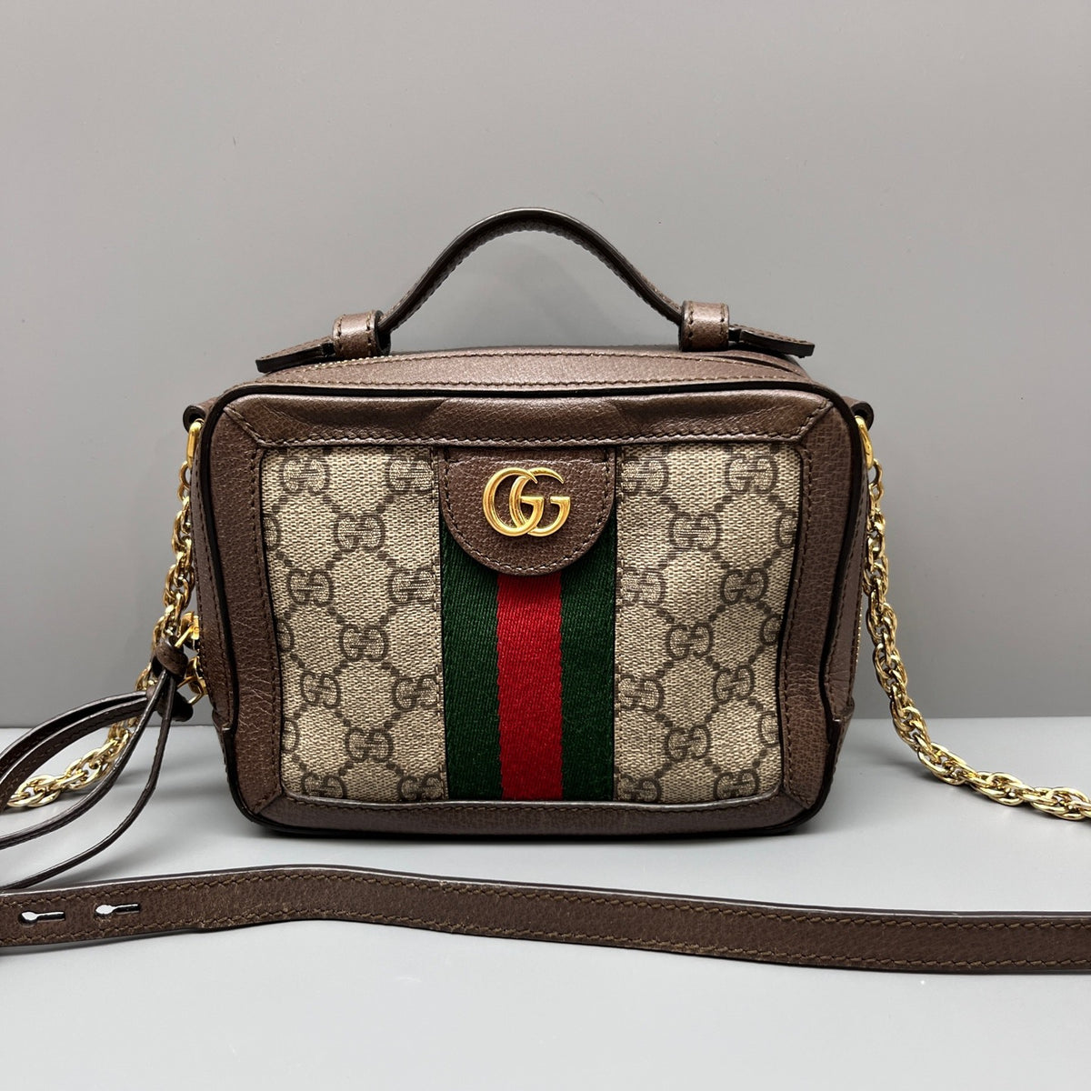 Gucci - Ophidia Camera Bag - Leather - Brown - (mini)