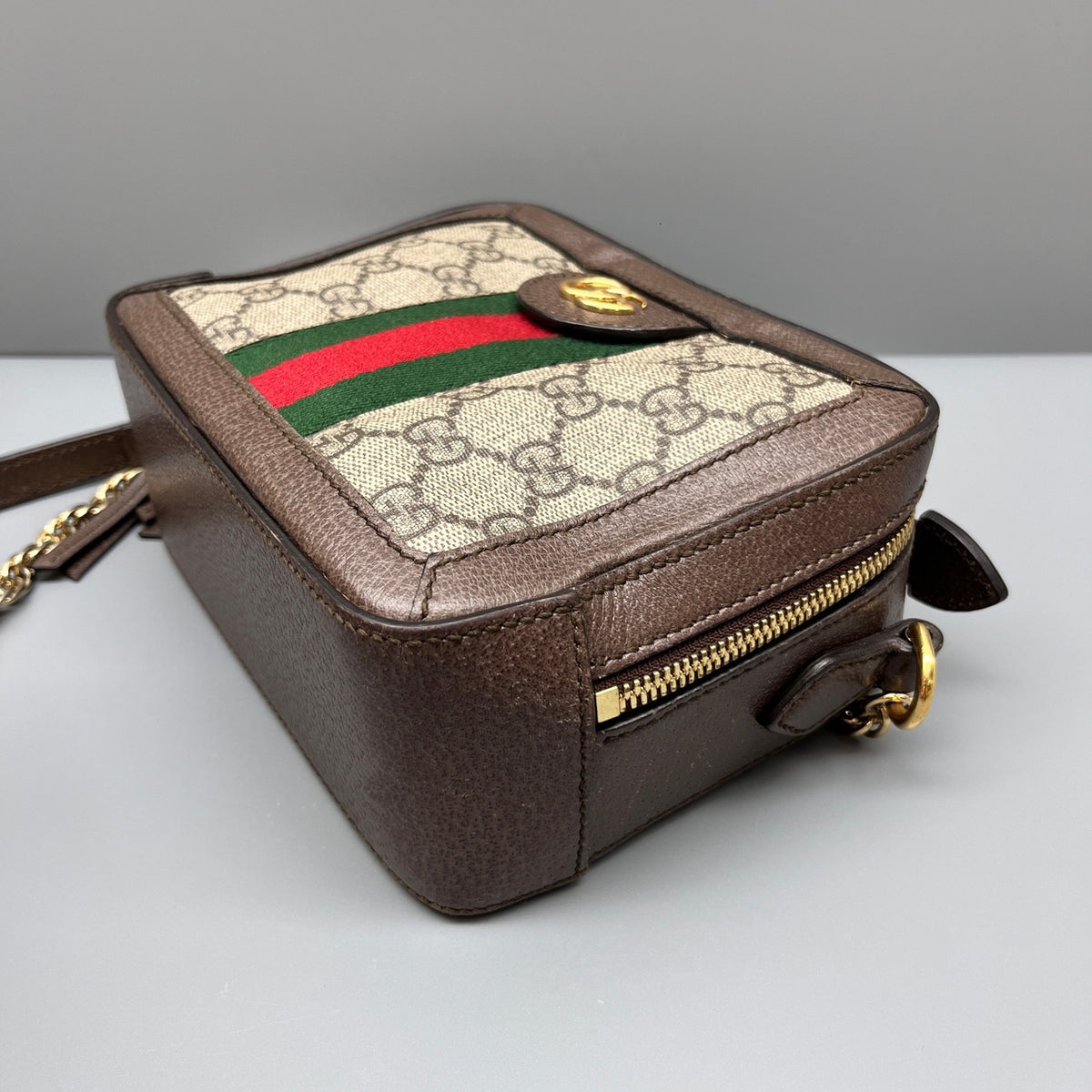Gucci - Ophidia Camera Bag - Leather - Brown - (mini)